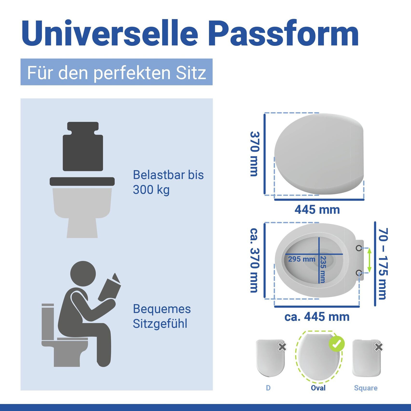 WENKO WC-Sitz »Ostuni« 1 Stk. tlg. Thermoplast, belastbar mit 300 kg, mit Absenkautomatik