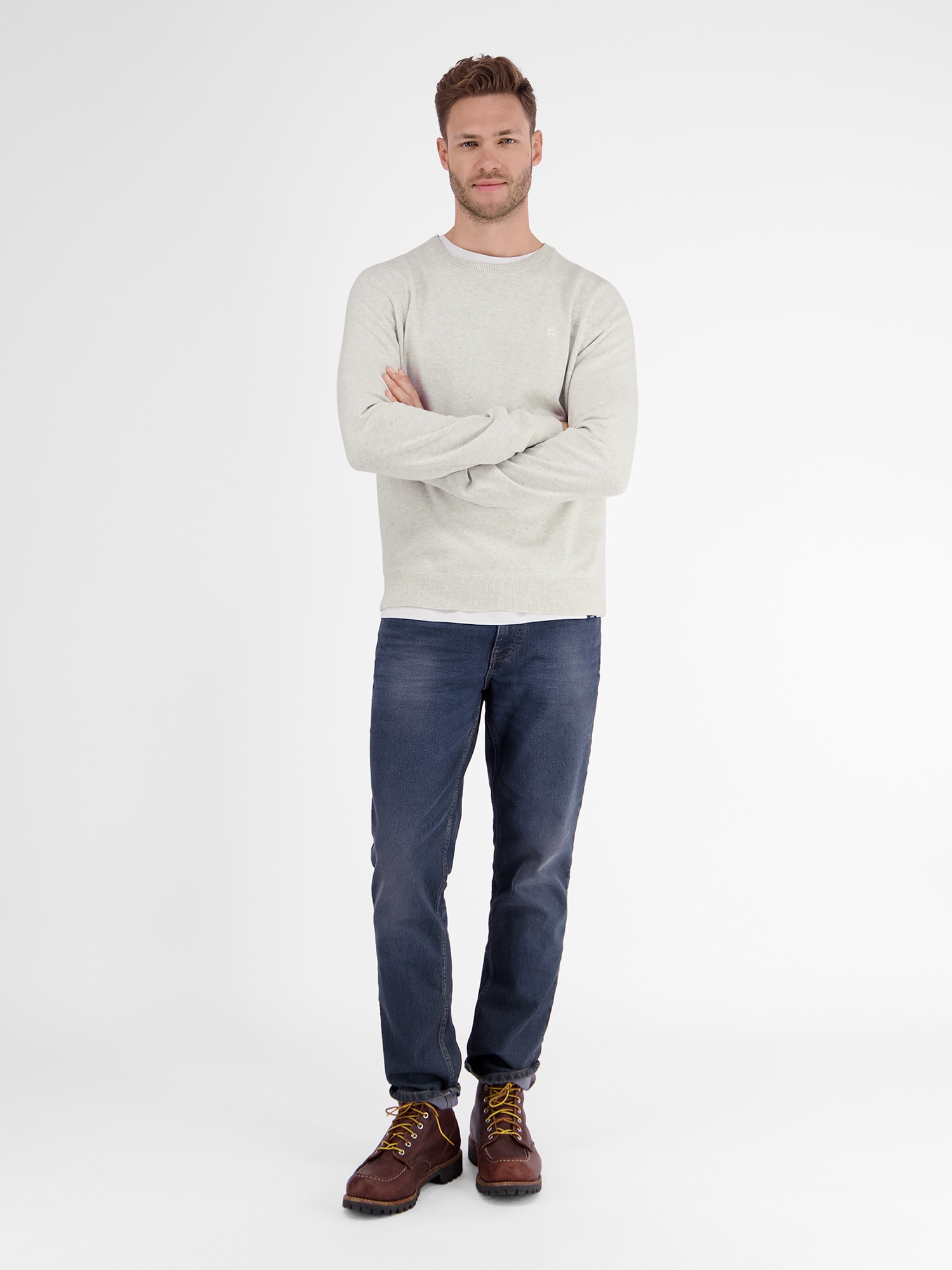 LERROS Pull en tricot »Lässiger Flachstrickpullover«