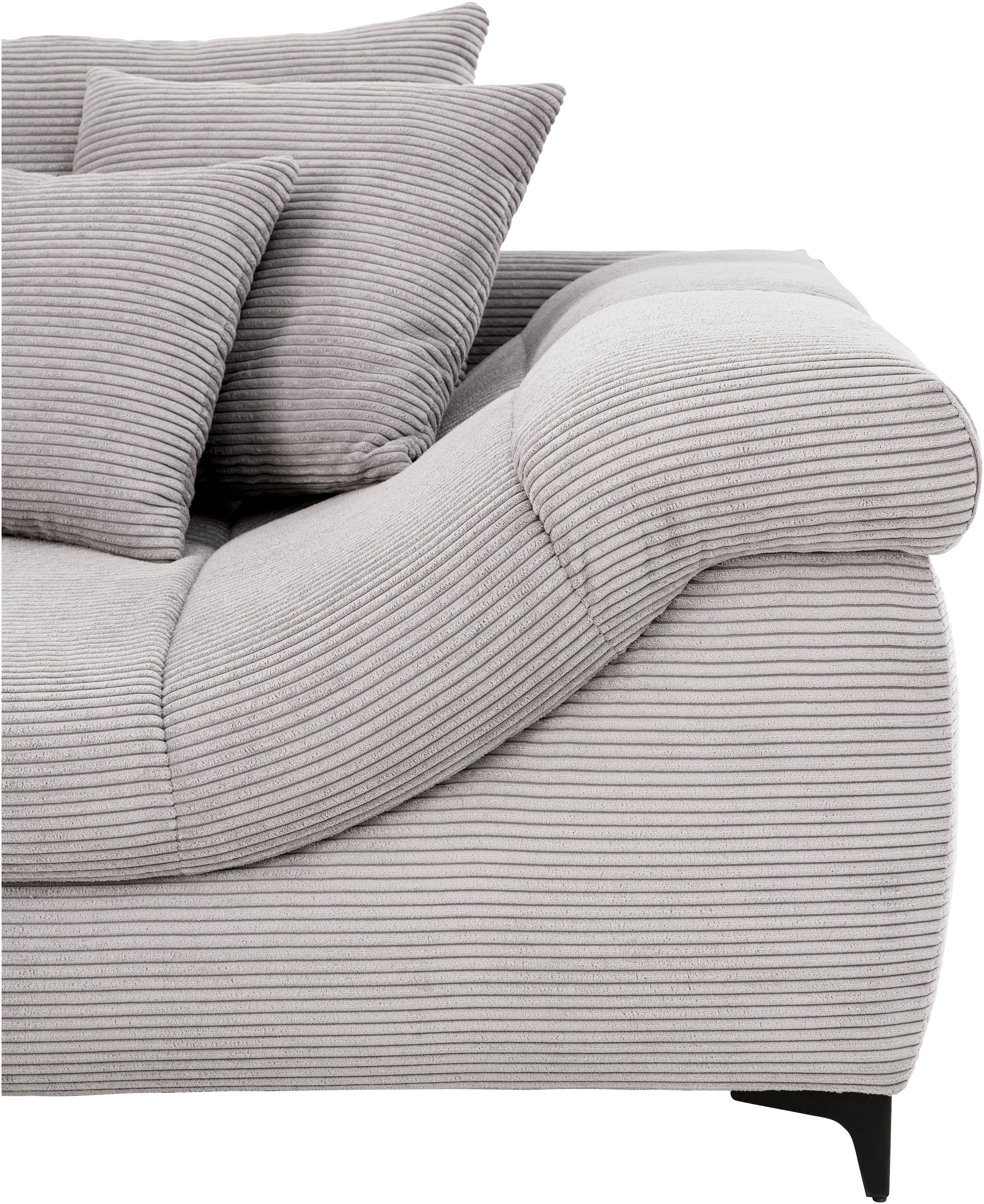 Mr. Couch Canapé d'angle »Ronaldo, L-Form, wahlweise mit Kaltschaum« mit Kaltschaum, bis 140 kg pro Sitzplatz belastbar