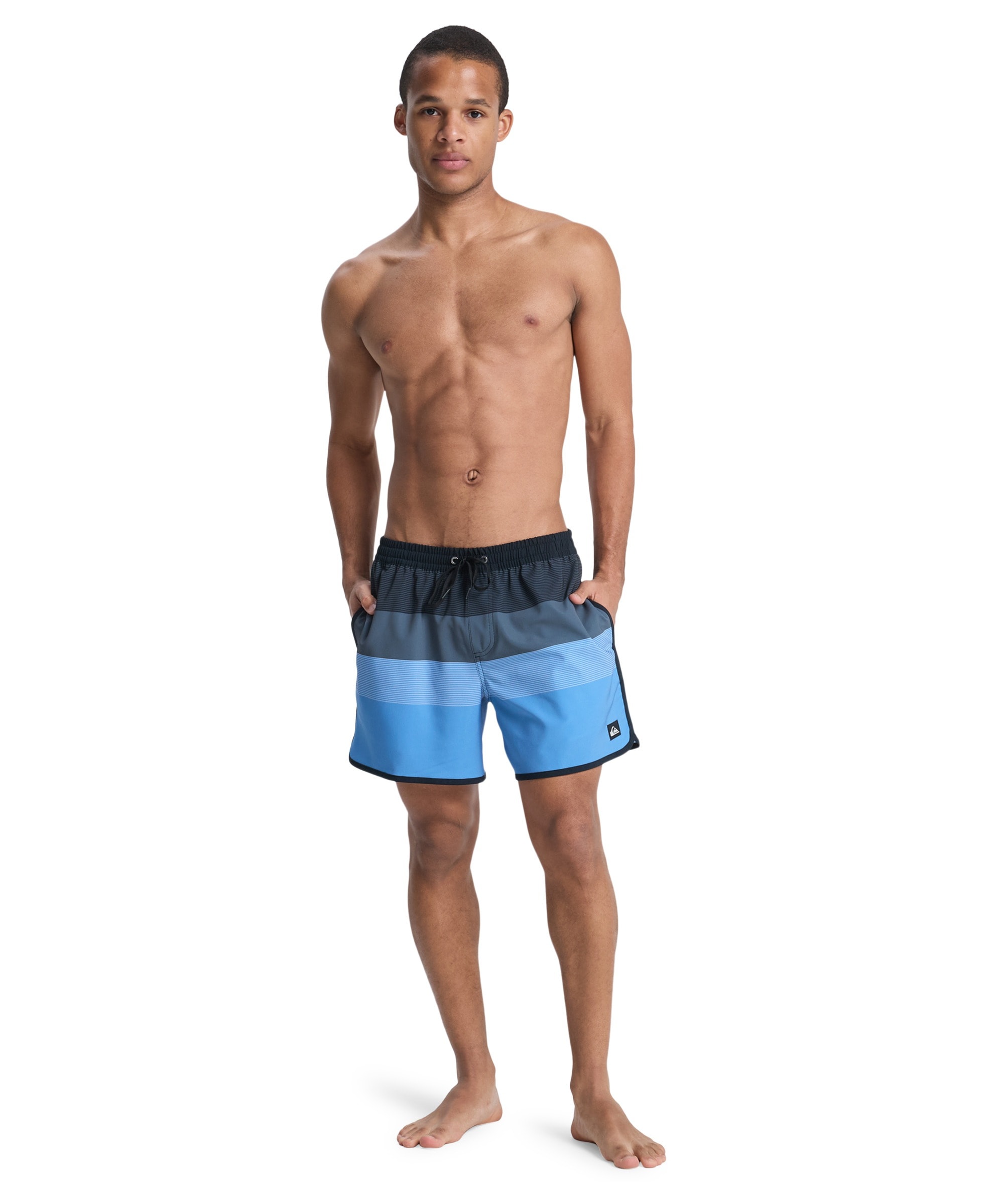 Quiksilver Badeshorts »STRETCH SCALLOP VOLLEY 16« schnell trocknendes Material, aus Polyester und Elasthan