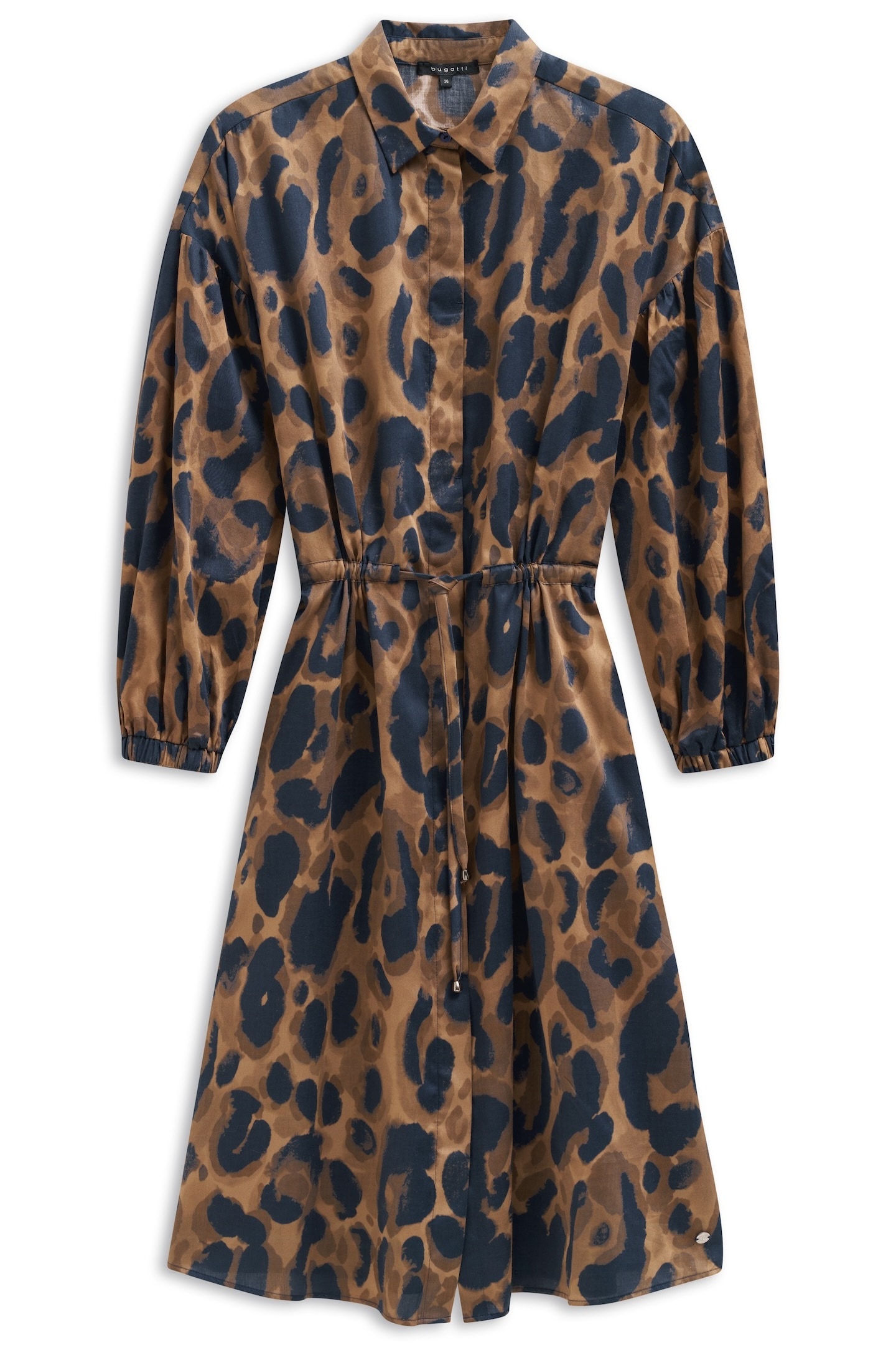 bugatti Robe chemisier »Leo-Muster« mit Bindegurt und aus Baumwolle