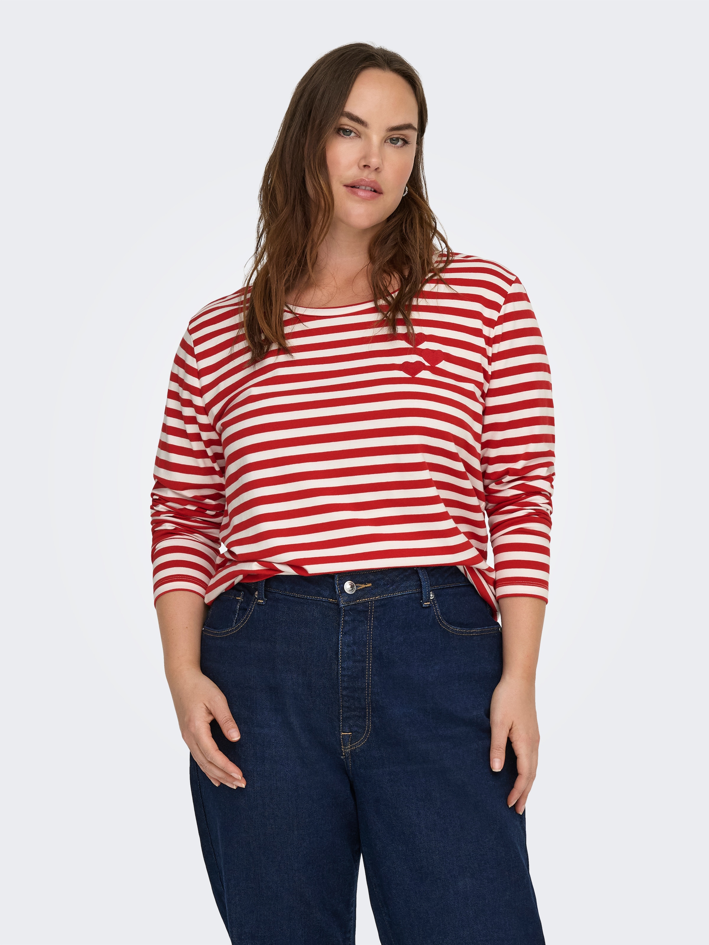 ONLY CARMAKOMA T-shirt à manches longues »CARBODIL L/S O-NECK BLOUSE JRS« Materialmix, regular fit