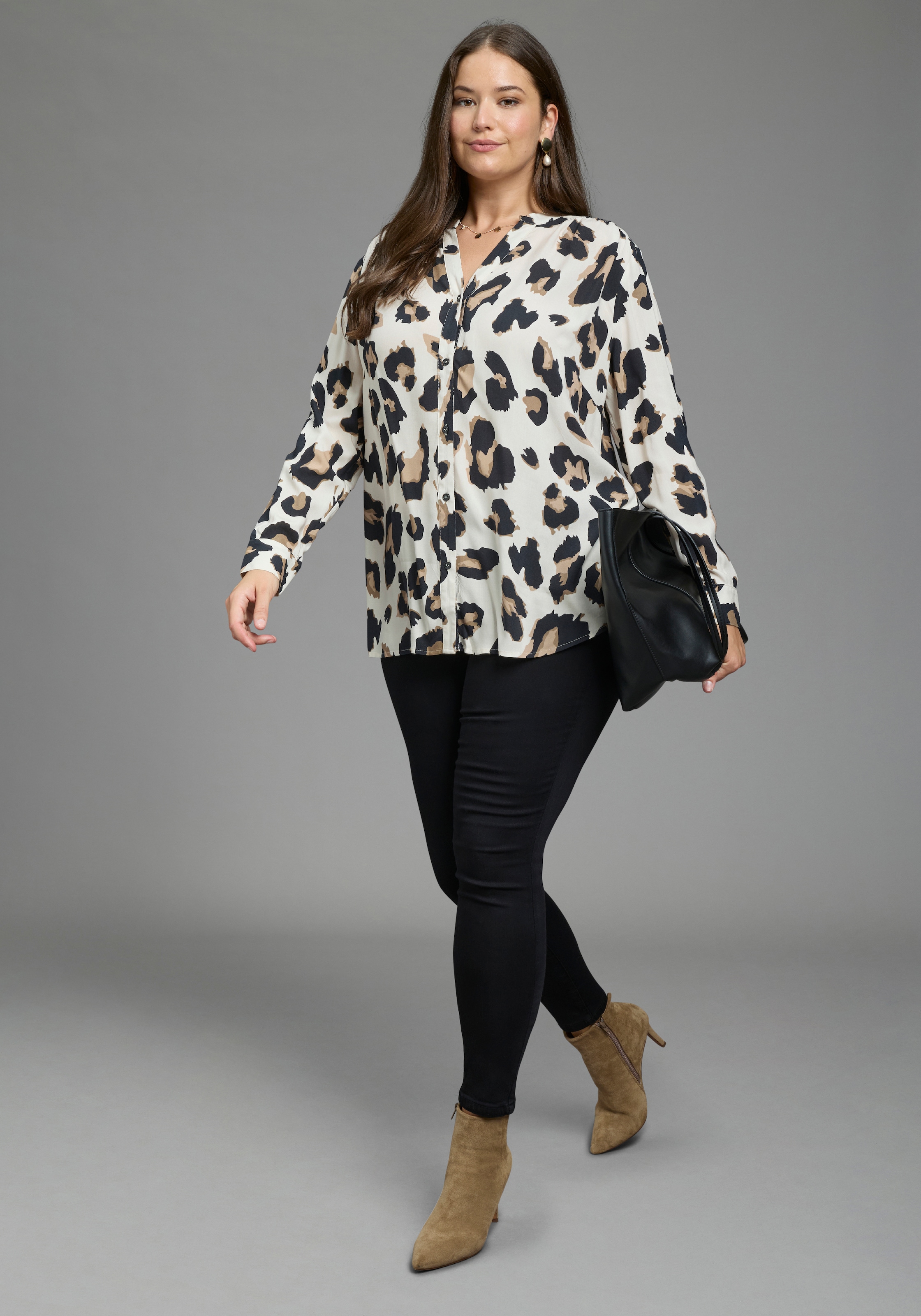 Laura Scott CURVE Longbluse »Grosse Grössen« im Tunika Stil aus weicher Viskose