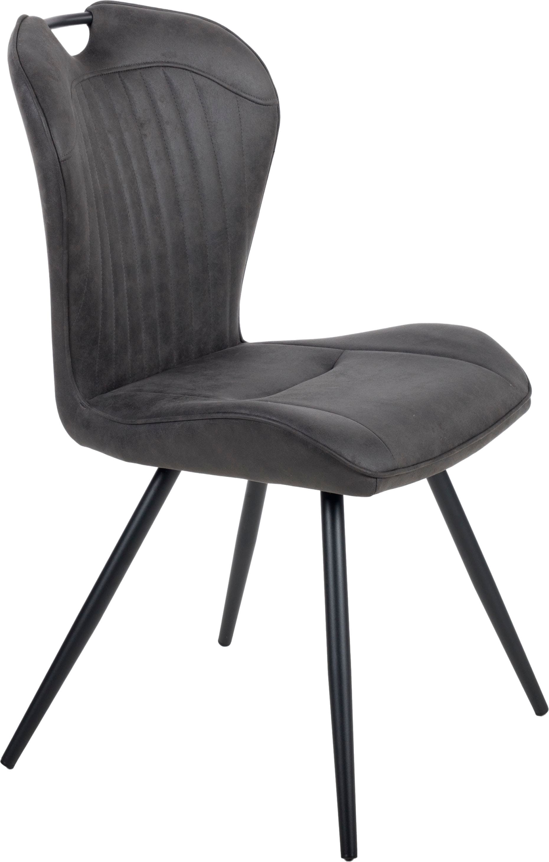 Duo Collection Chaise de salle à manger »Zoe Esszimmerstuhl, 4er-Set« (Ensemble) 4 cuisrevêtement robuste en tissu ou microfibre, avec poignée