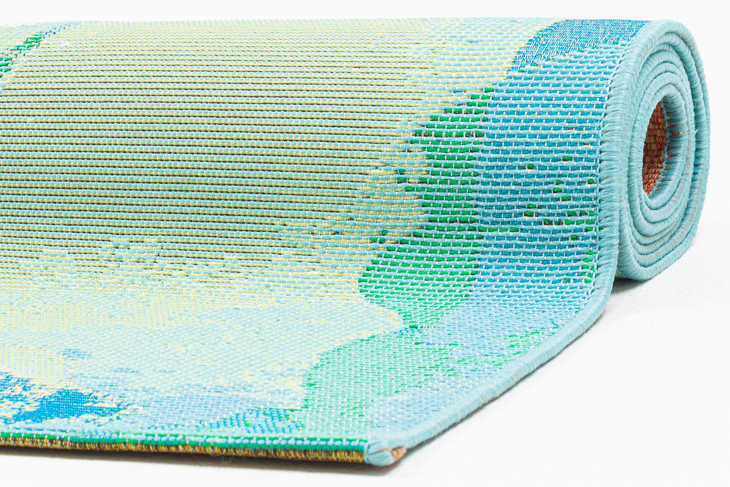 Sansibar Tapis »Rantum Beach SA-022« Rectangulaire 5 mm Höhe tissu plat, design moderne, motif mouettes, adapté intérieur et extérieur