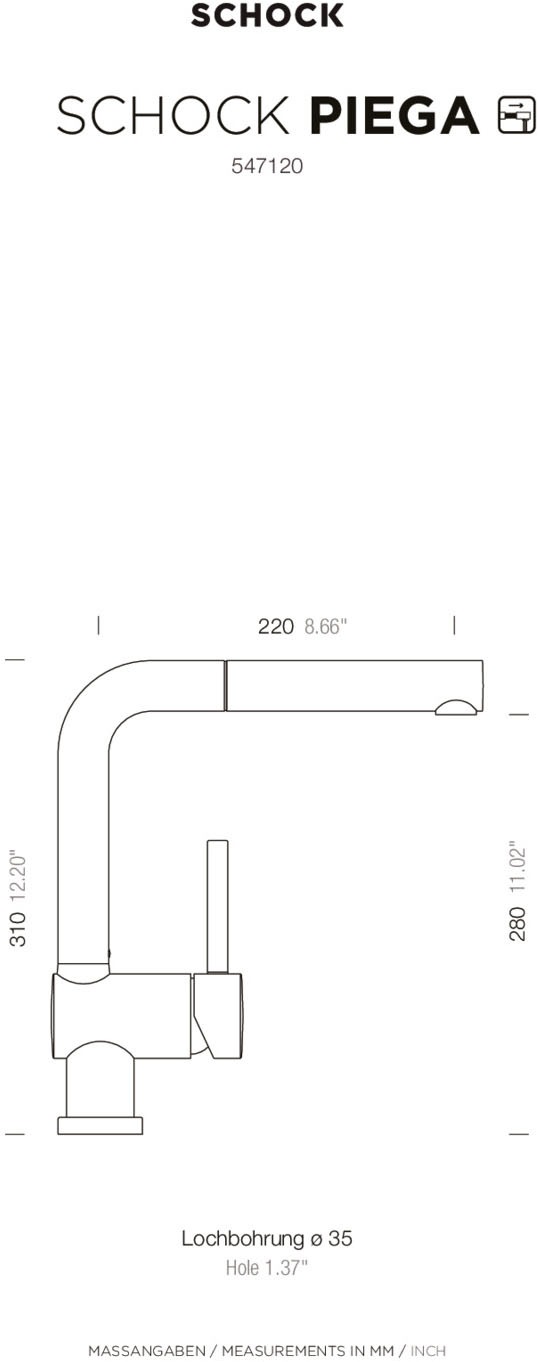 Schock Robinetterie de cuisine »Piega«