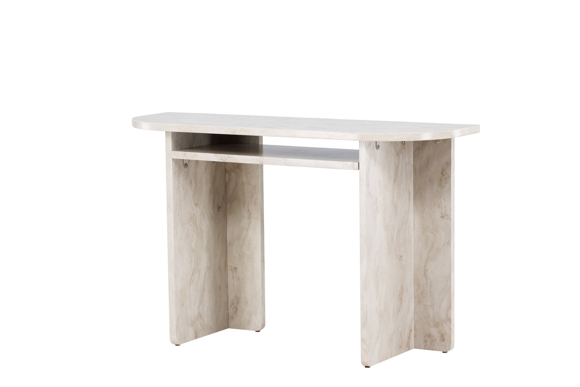Venture Home Table d'appoint »Ålesund, hoher Konsolentisch in beiger Marmoroptik, 120 × 40 cm« Ablagetisch, MDF, gewachst, hoch, geräumig, edel