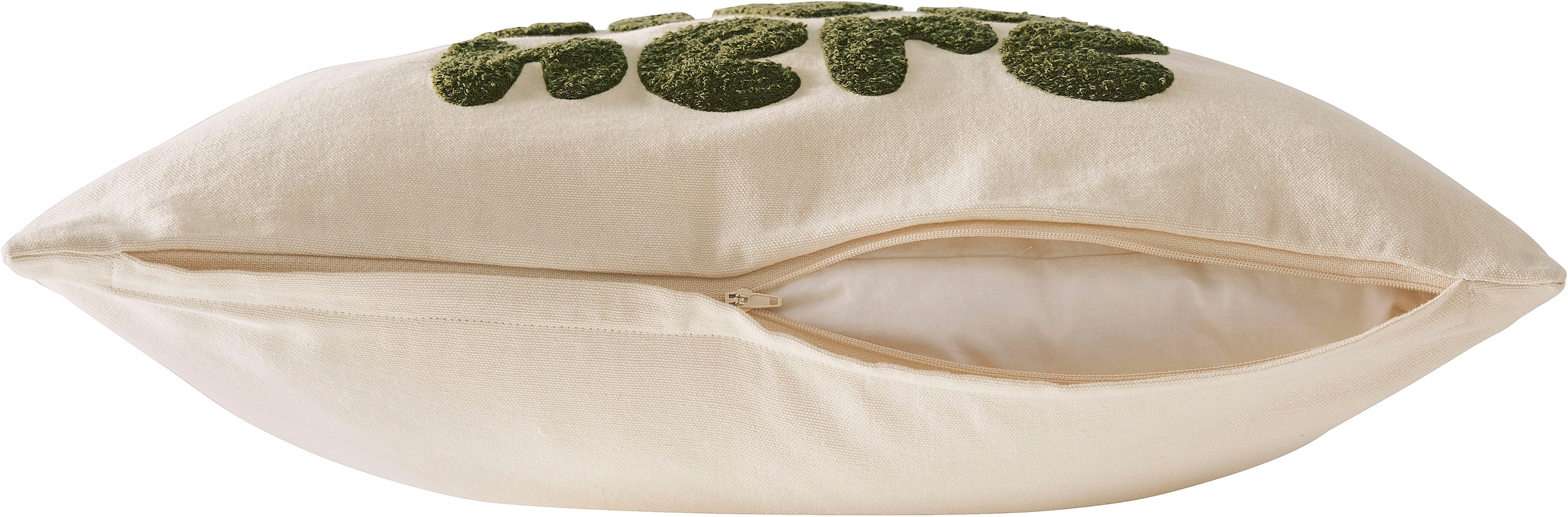 homsy by Ana Johnson Coussin décoratif »Ploufy« 100 % Baumwolle, edle 3D Stickerei, zweiseitiges Design, ohne Füllung