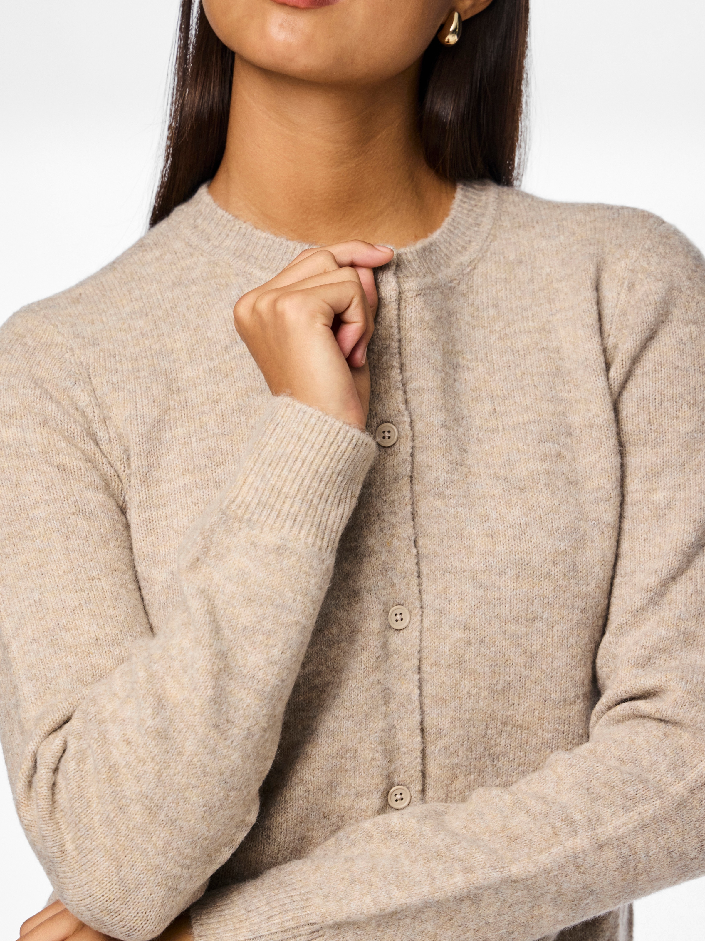 pieces Veste en tricot »PCMALOU LS KNIT CARDIGAN NOOS BC« Mélange de matières, coupe slim