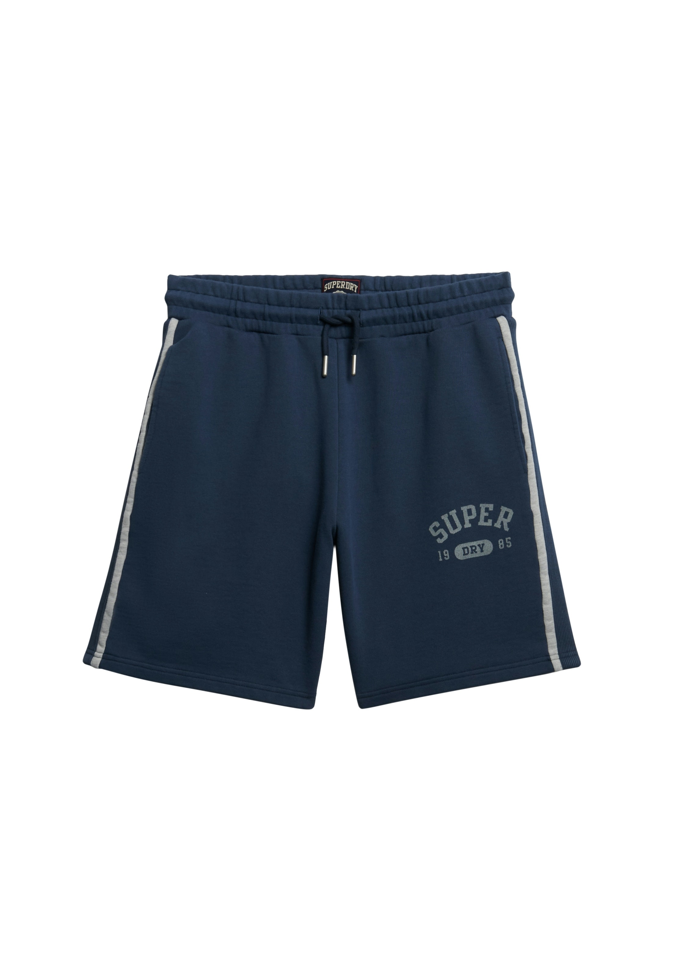 Superdry Sweatshorts »ATH ESS SHORT«  en coton et polyester, Loose Fit, avec cordon de serrage, aspect chiné