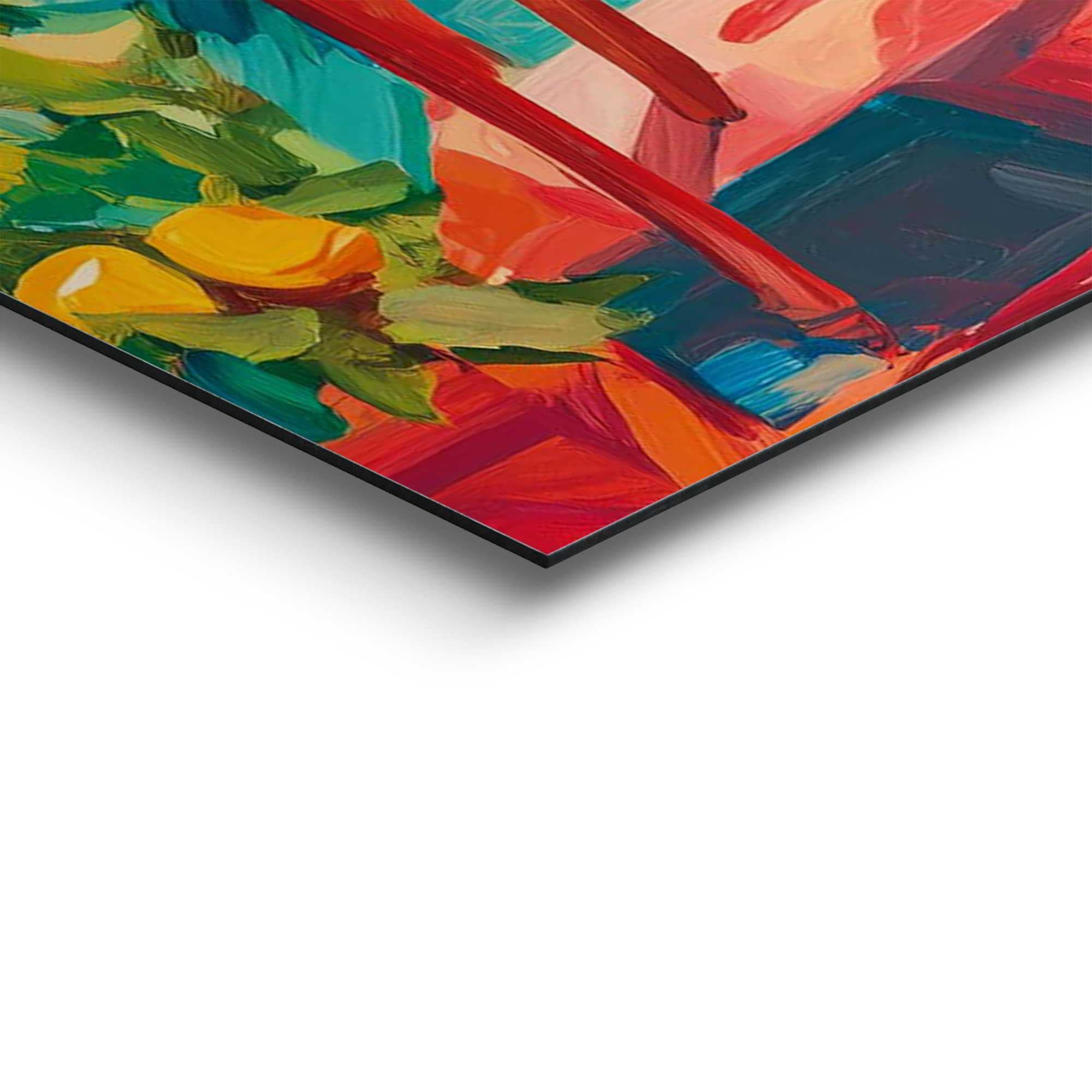 Reinders! Tableau mural XXL »Mediterraner Sommer« 1 cuis tlg. Hobbyraum - Mehrfarbig - MDF - Gebäude - 100x140 cm