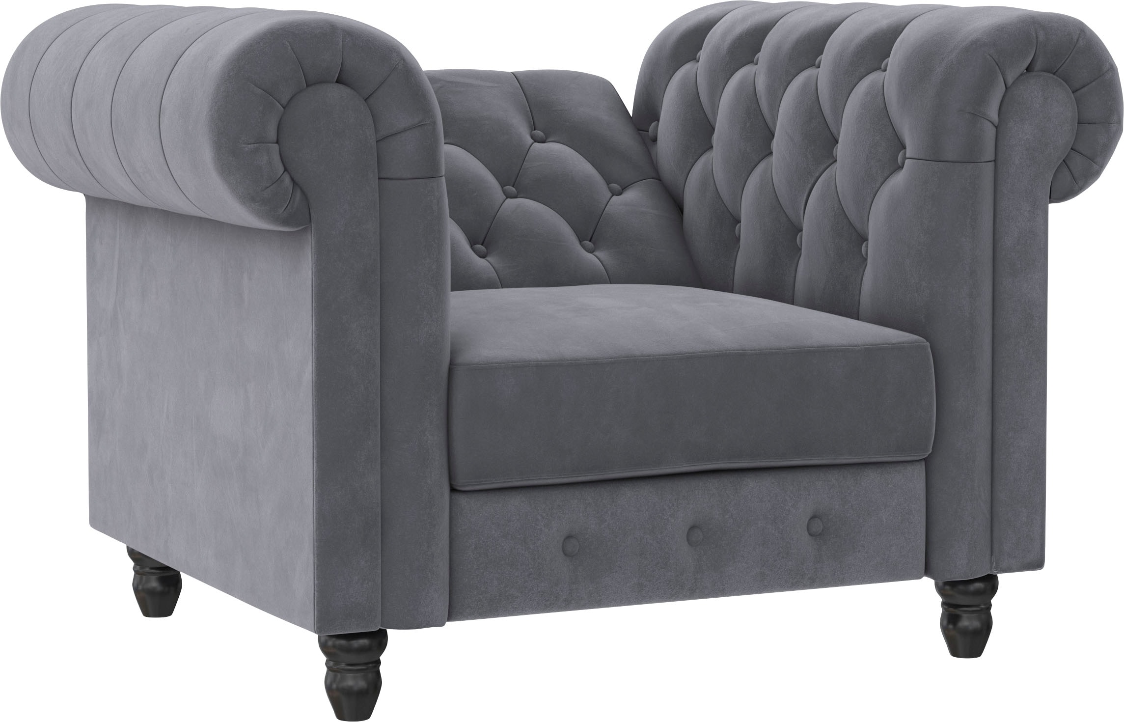 Dorel Home Chesterfield-Sessel »Felix« mit Rückenlehne 3-fach verstellbar, Beine Massivholz, Sitzhöhe 46 cm