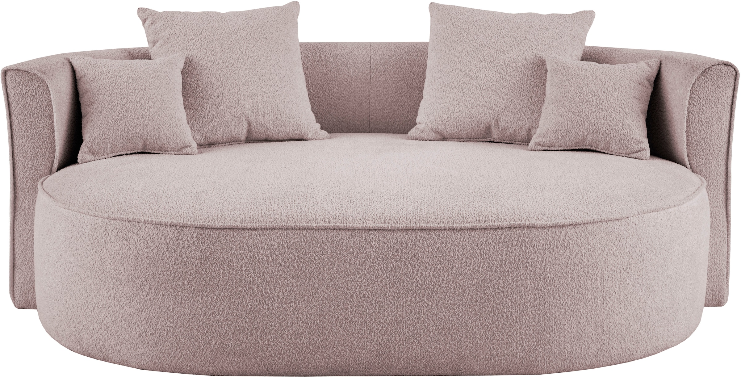 LeGer Home by Lena Gercke 2,5-places »ISALIE Bouclé, rundes Loungesofa, mit Kissen, perfekt gepolstert« tissus modernes, avec 4 coussins décoratifs, assise extra large
