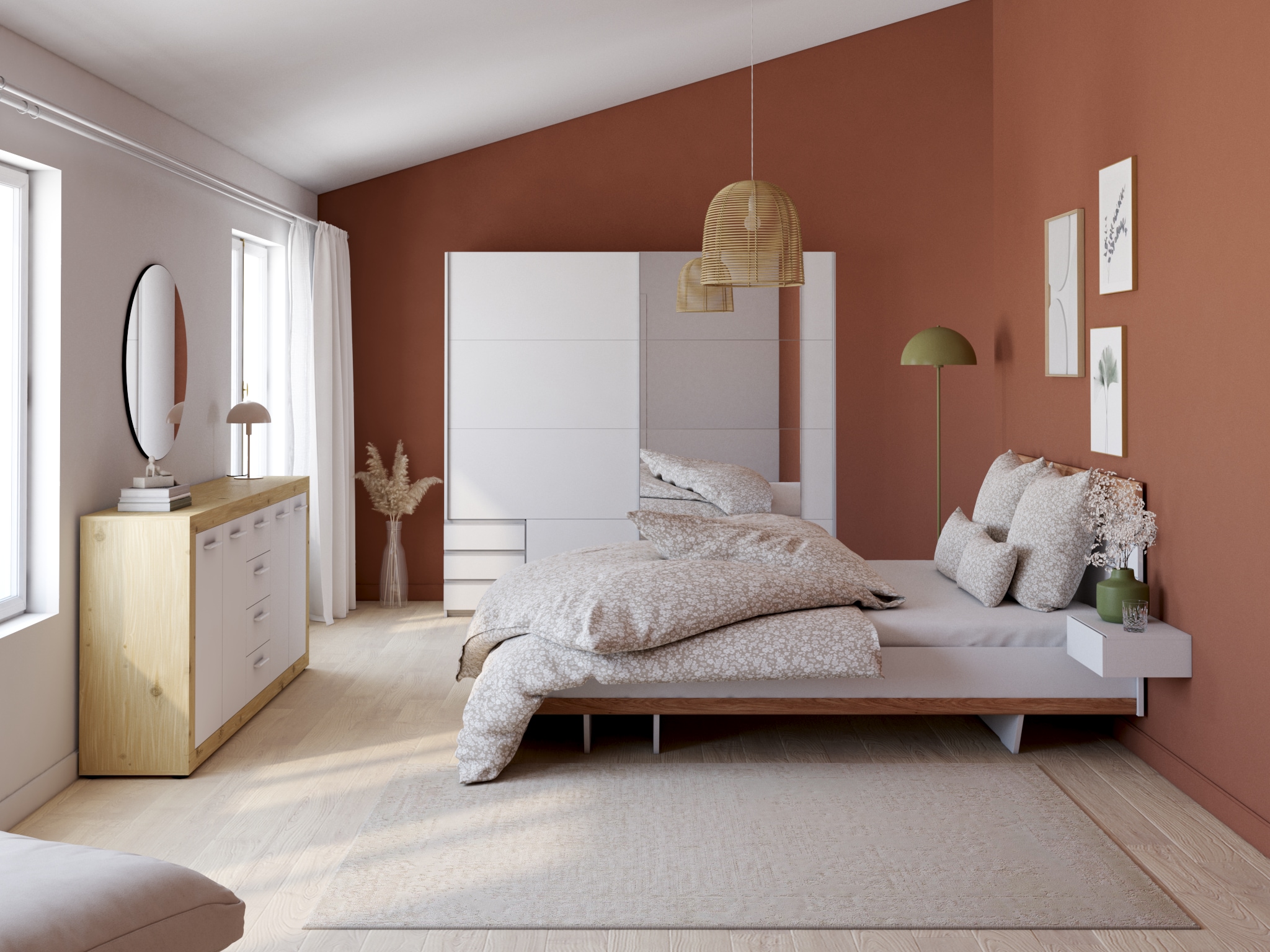 Schlafkontor Table de nuit »Tajo« mit Schublade, Nachtkonsole für Wandmontage