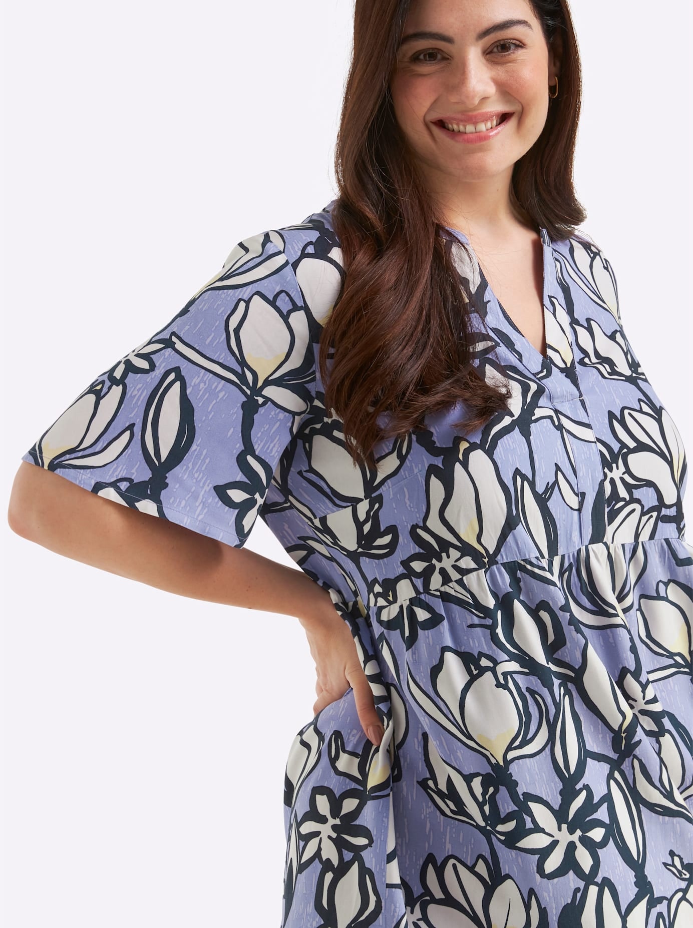 Sheego Maxi robe »Webkleid«