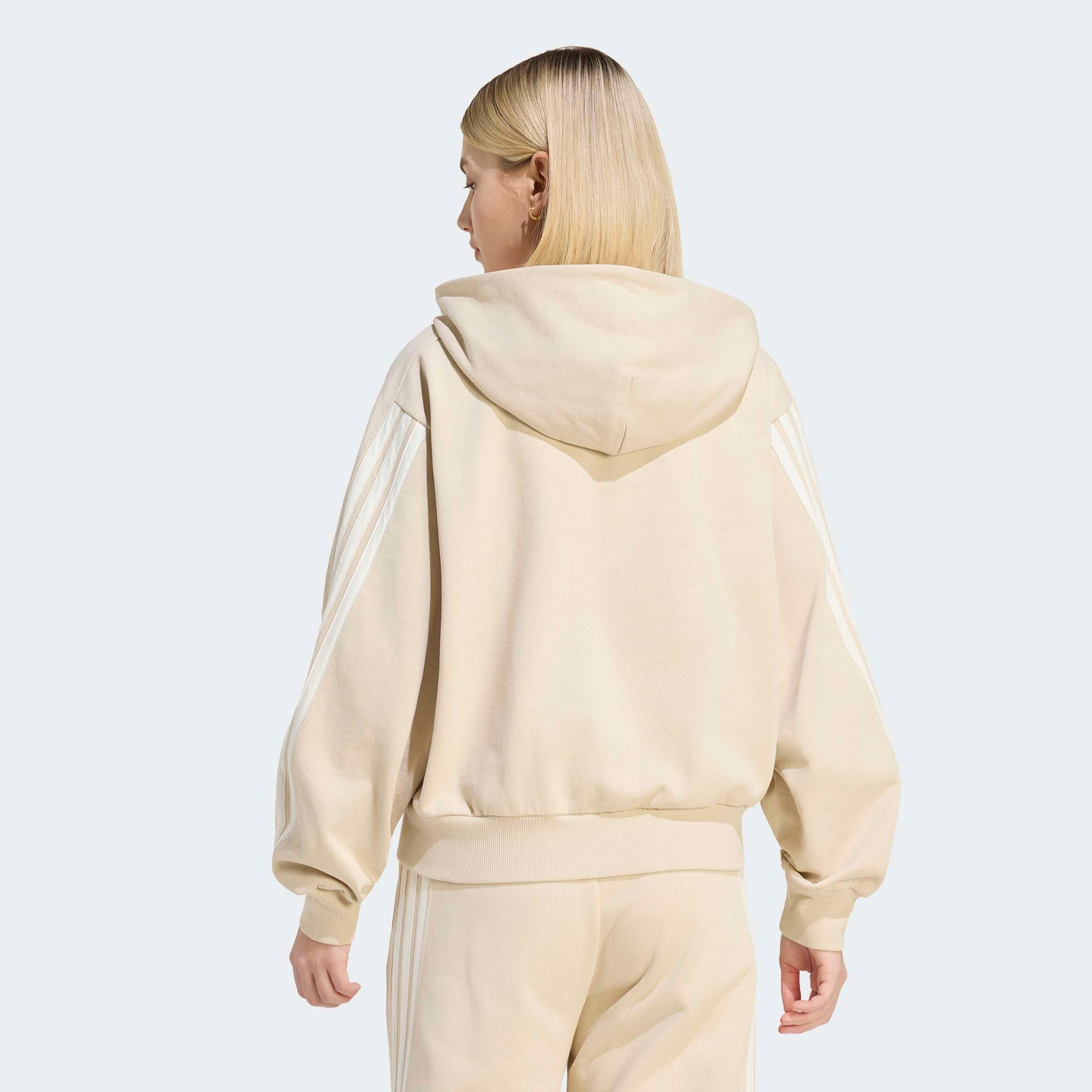 adidas Sportswear Sweat à capuche »ADIDAS KIT 3-STREIFEN MIT DURCHGEHENDEM REISSVERSCHLUSS«, pour adultes, avec capuche, longueur normale

