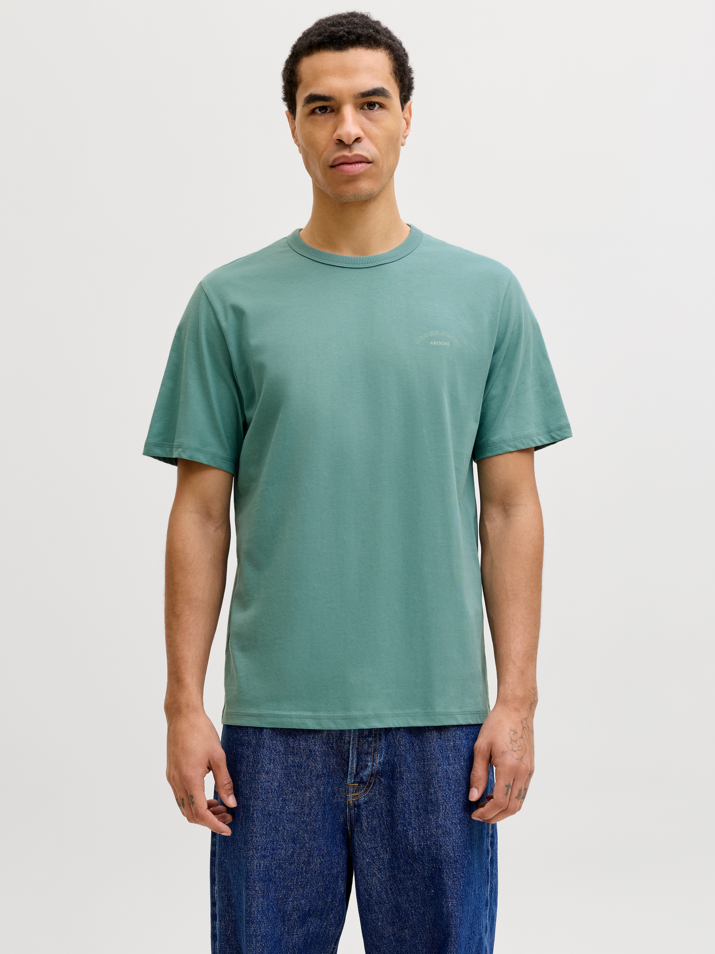 Jack & Jones Shirt à col rond »JJCOLLEGE LOGO TEE SS CREW NECK«