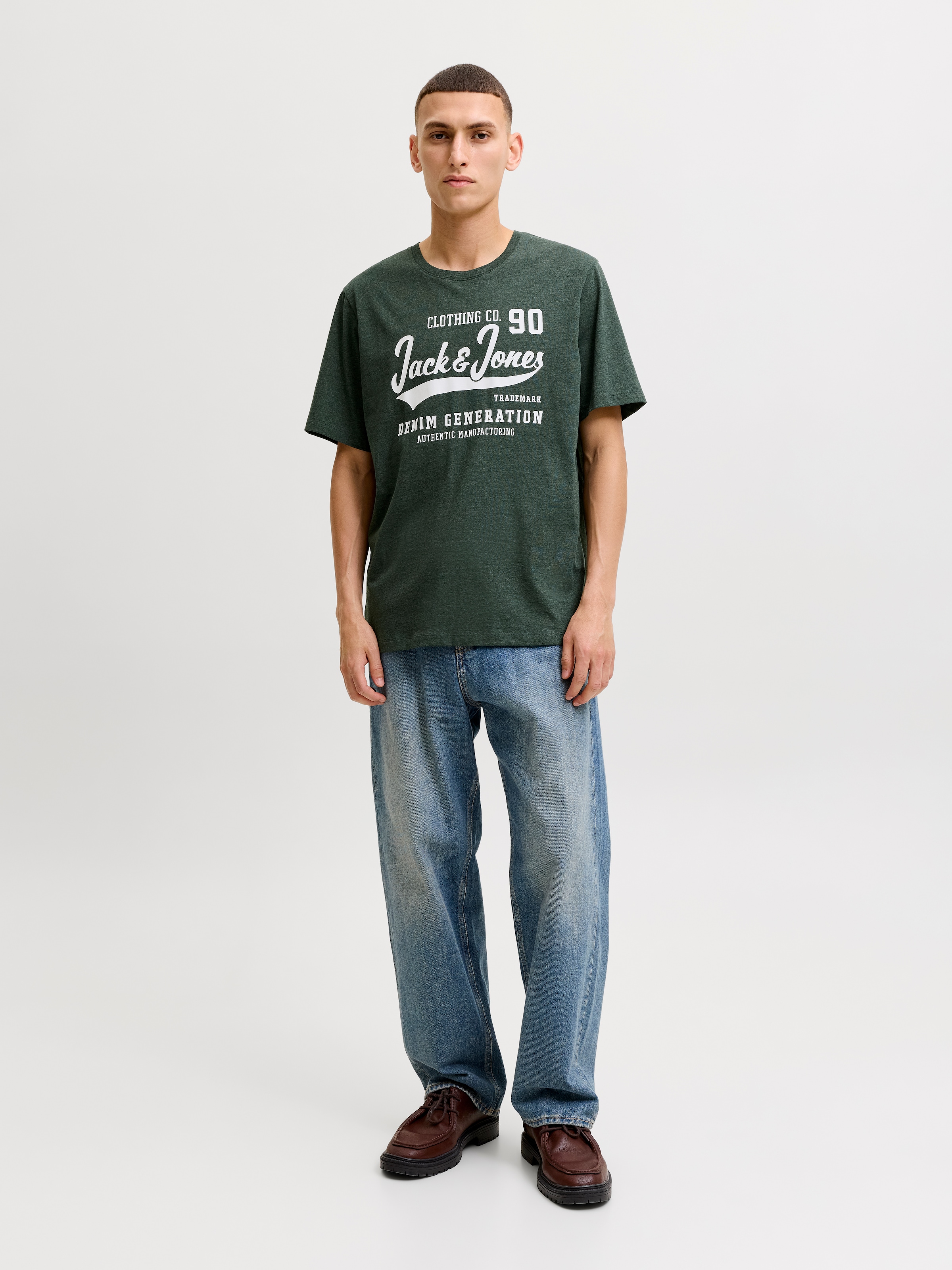 Jack & Jones T-shirt »JJELOGO TEE SS O-NECK 2 COL AW26 SN« coton, coupe régulière