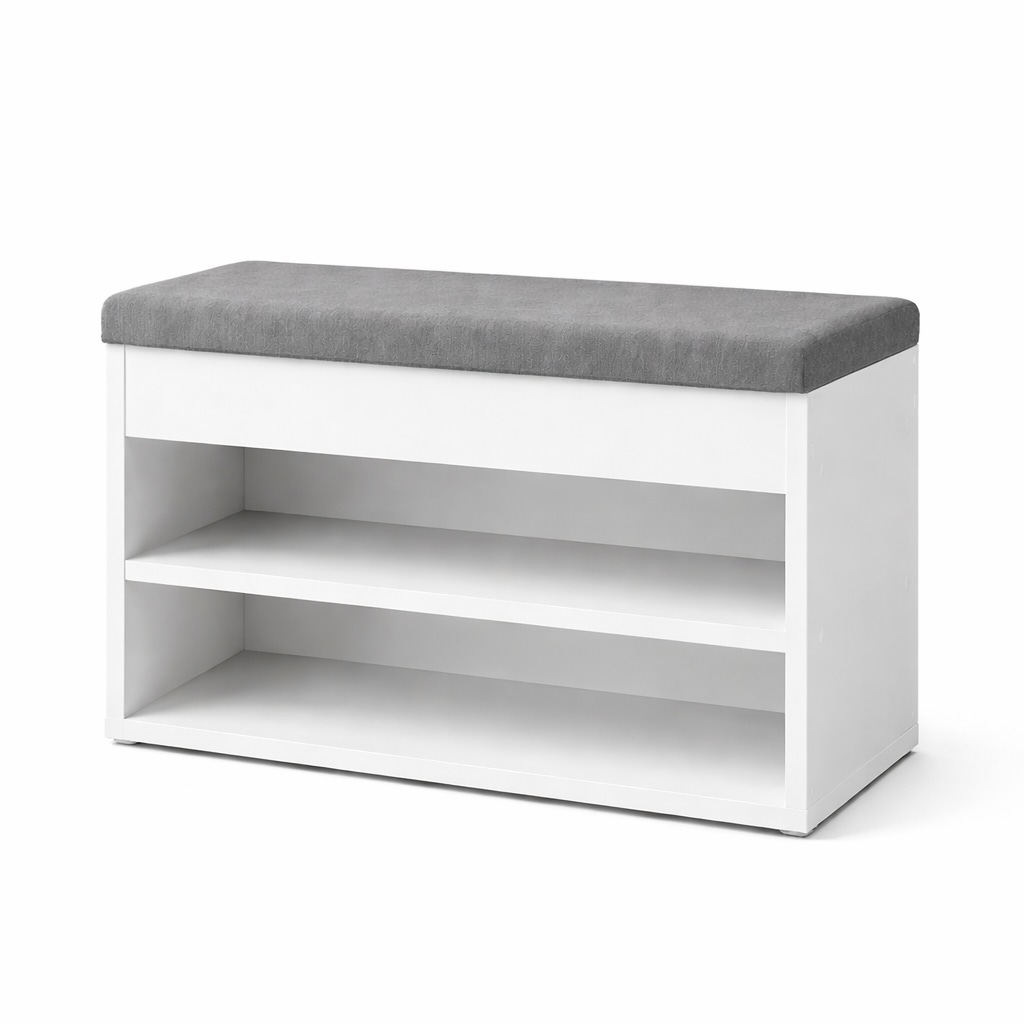 GOODproduct Schuhbank »Schuchschrank 60,  Schuhregal, Schuhtruhe, Schuhkommode, Sitzbank« Inkl. bequemem Sitzkissen mit Stauraum darunter