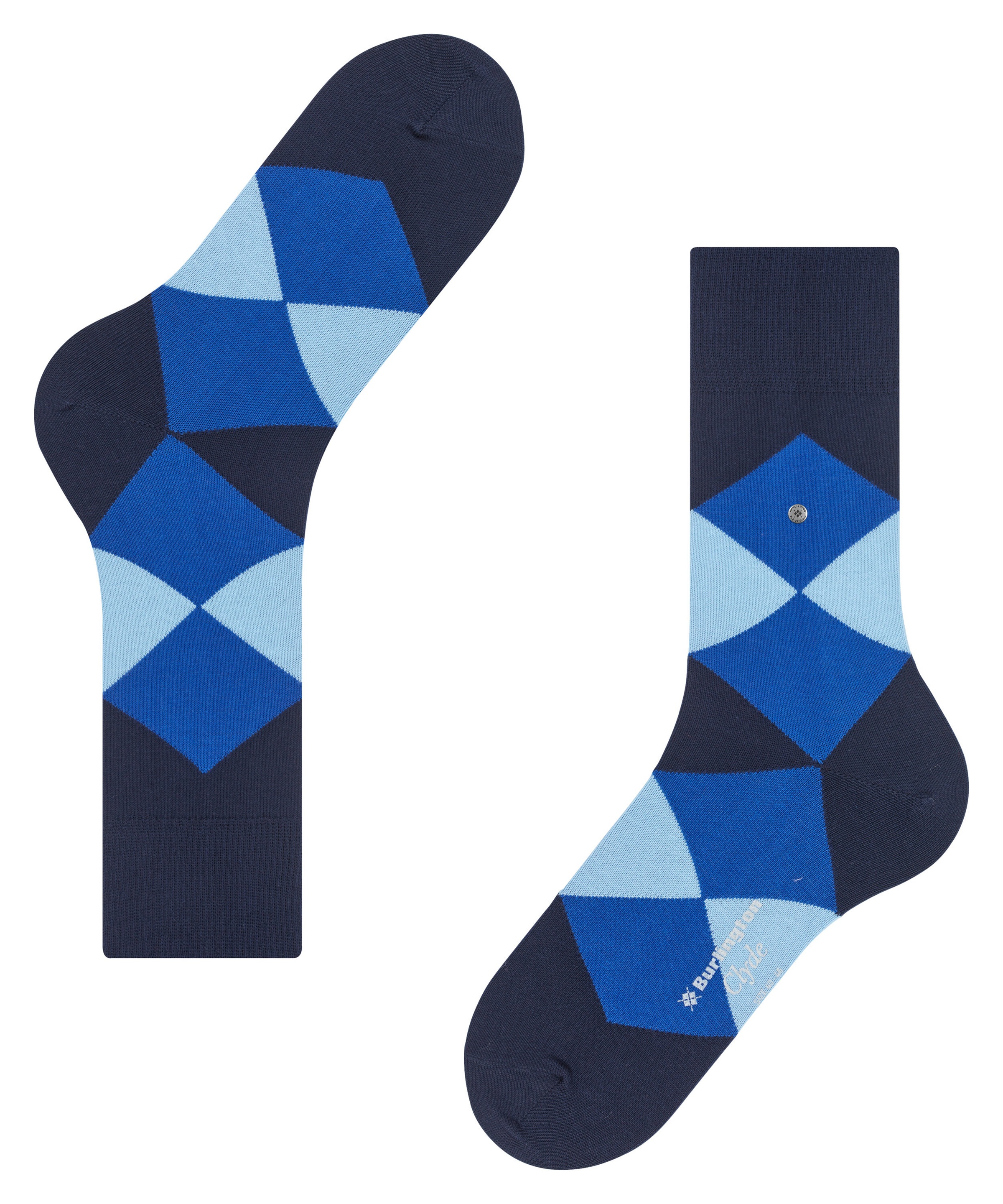 Burlington Chaussettes »Clyde« Taille unique 40-46, motif Argyle moderne, clip Burlington