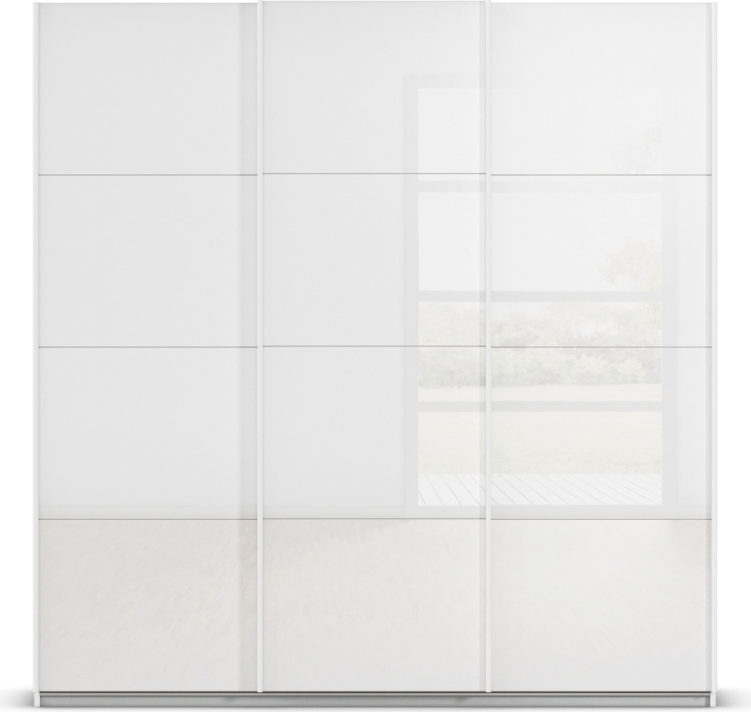 GOODproduct Schwebetürenschrank »Kleiderschrank Schrank Garderobe AGORDO mit Glasfront« Breiten 203/271/315/360 cm, Höhen 210/229 cm,  durchdachte Innenausstattung, in 4 Breiten und 2 Höhen MADE IN GERMANY
