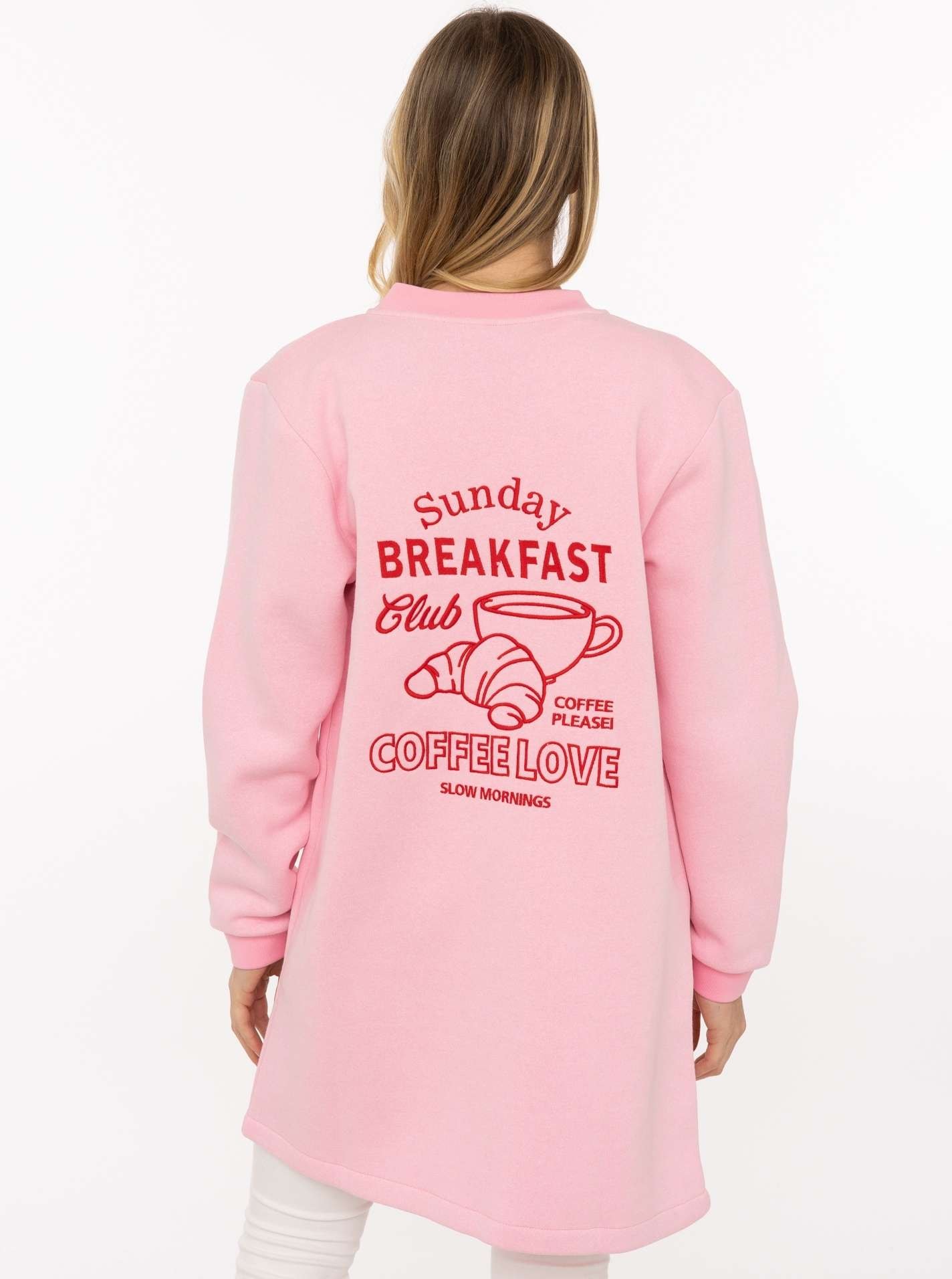 Zwillingsherz Manteau court »"Sunday Breakfast"« grosse Stickerei hinten, Reissverschluss und Taschen