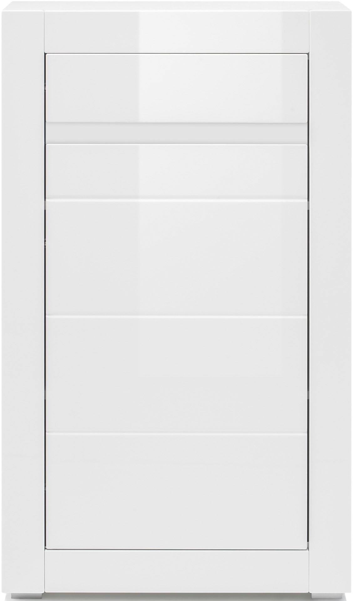 Home affaire Commode »Carat« Breite 66 cm, Blende in weiss und betonfarben im Lieferumfang