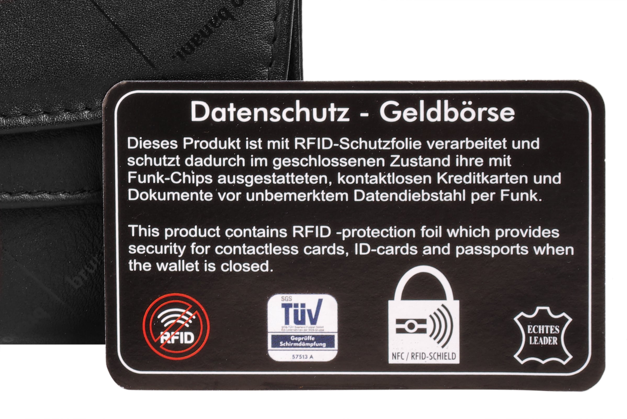 Bruno Banani Porte-monnaie echt Leder