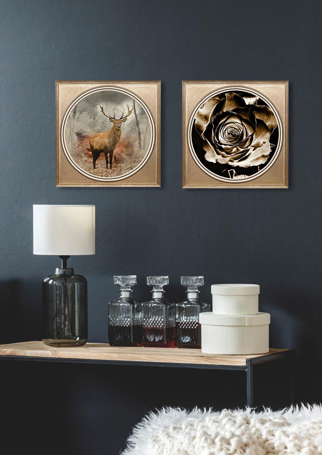 queence Acrylglasbild »Rose Sepia« Blumenbilder | Gemälde | Kunst | Pflanzen | Pflanzenbilder Fine Art-Print in Galeriequalität