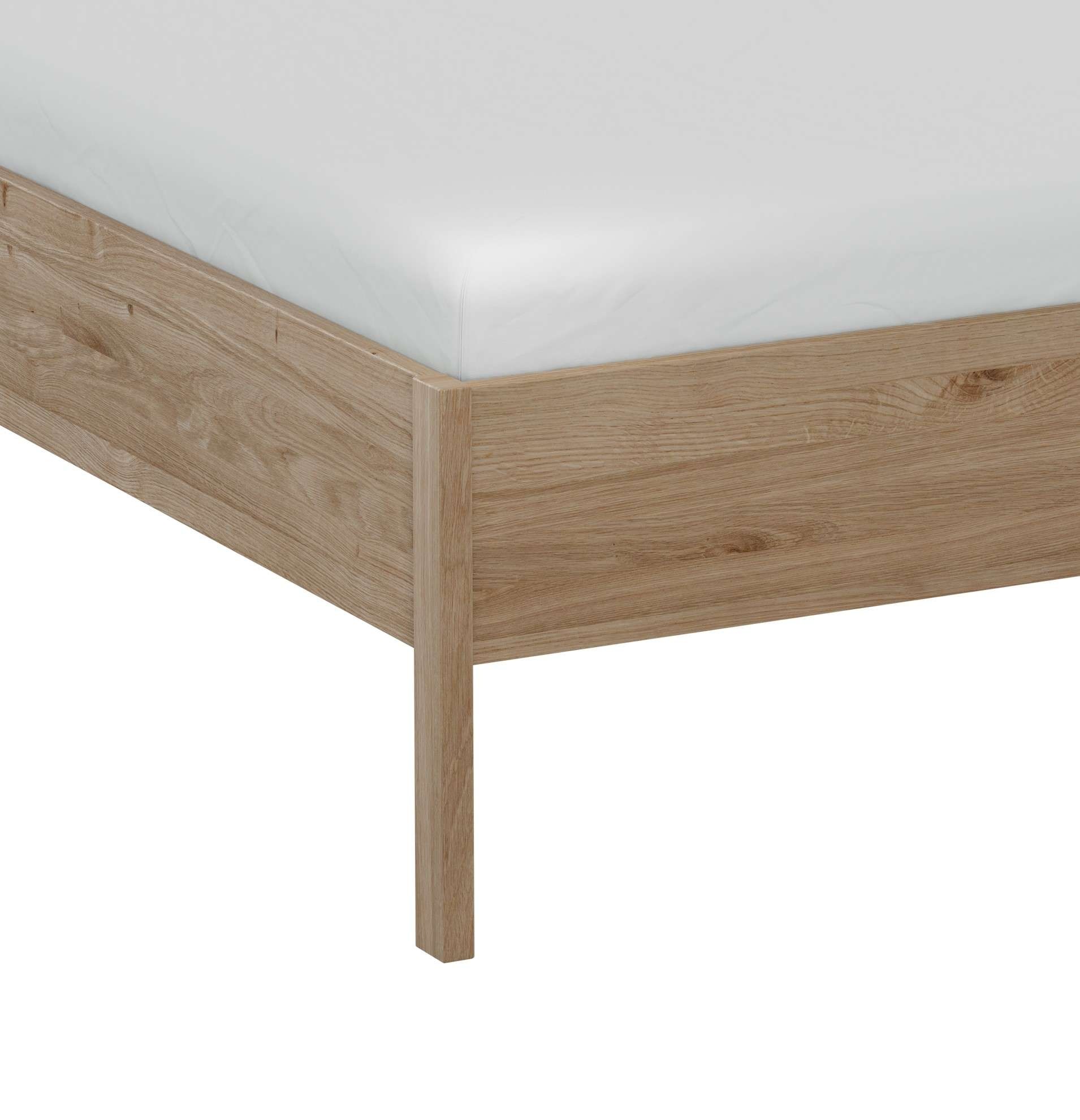 Home affaire Lit »Nord, Bettgestell, Eichefurnier« skandinavisches und minimalistisches Design, natürliche Eleganz