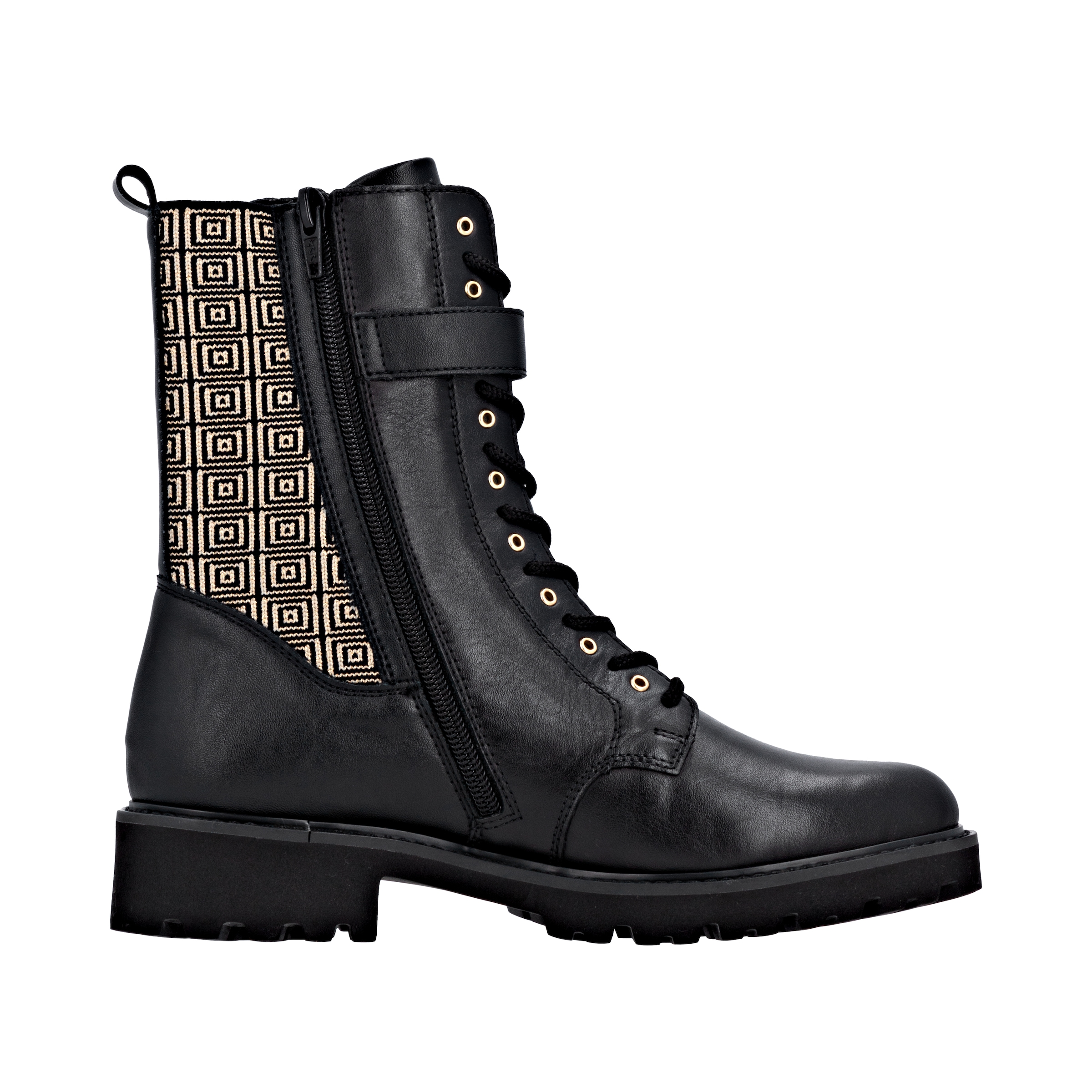 Remonte Schnürstiefelette  Schnürboots, Profilsohle, Blockabsatz, mit Innenreissverschluss