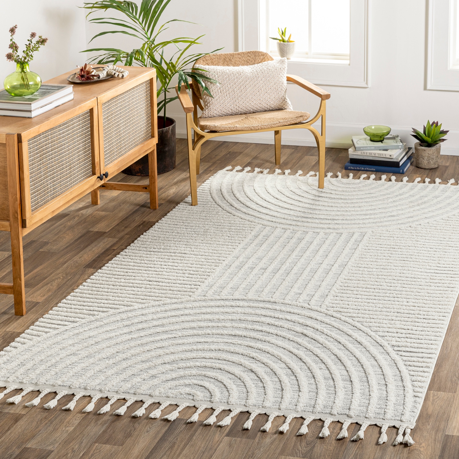 Livabliss Tapis »ZAMBIA« Rectangulaire 19 mm Höhe Skandi Design, Modern Boho Kurzflor Wohnzimmerteppich, Schlafzimmer