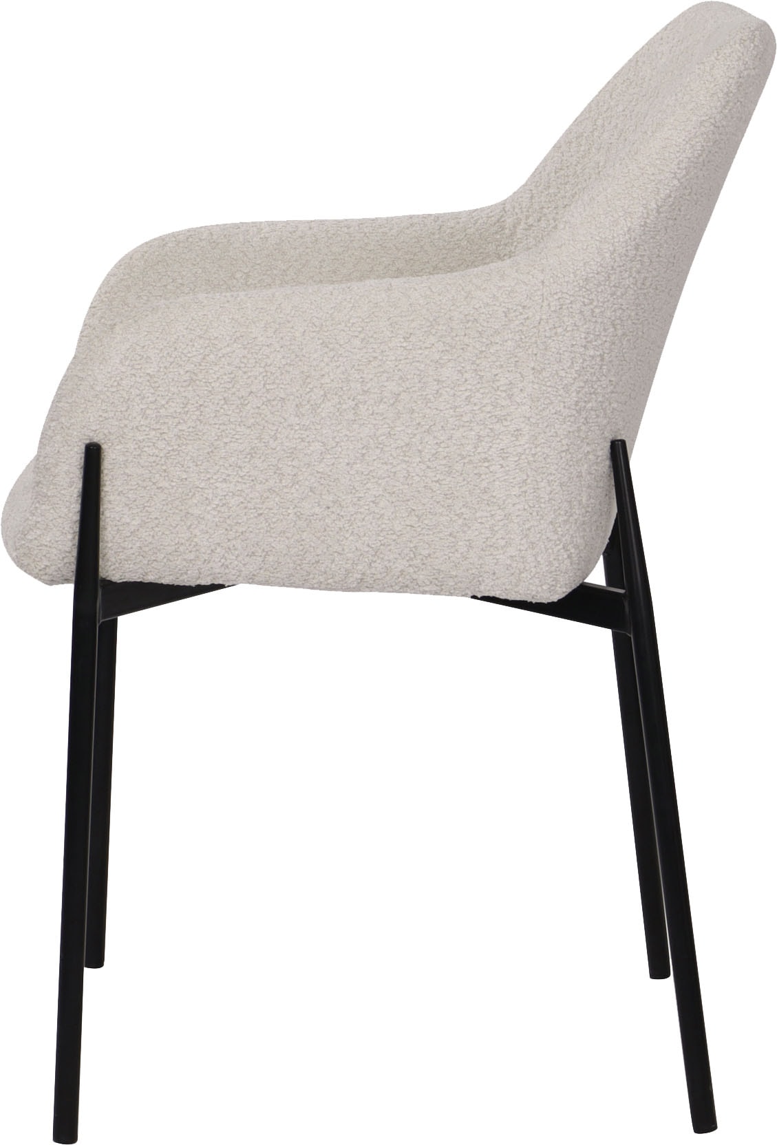SIT Chaise avec accoudoirs »Kobe 2er-Set Bouclé Esszimmerstühle mit Metallgestell« (Ensemble) 2 cuisRevêtement bouclé Öko-Tex & accoudoirs confortables