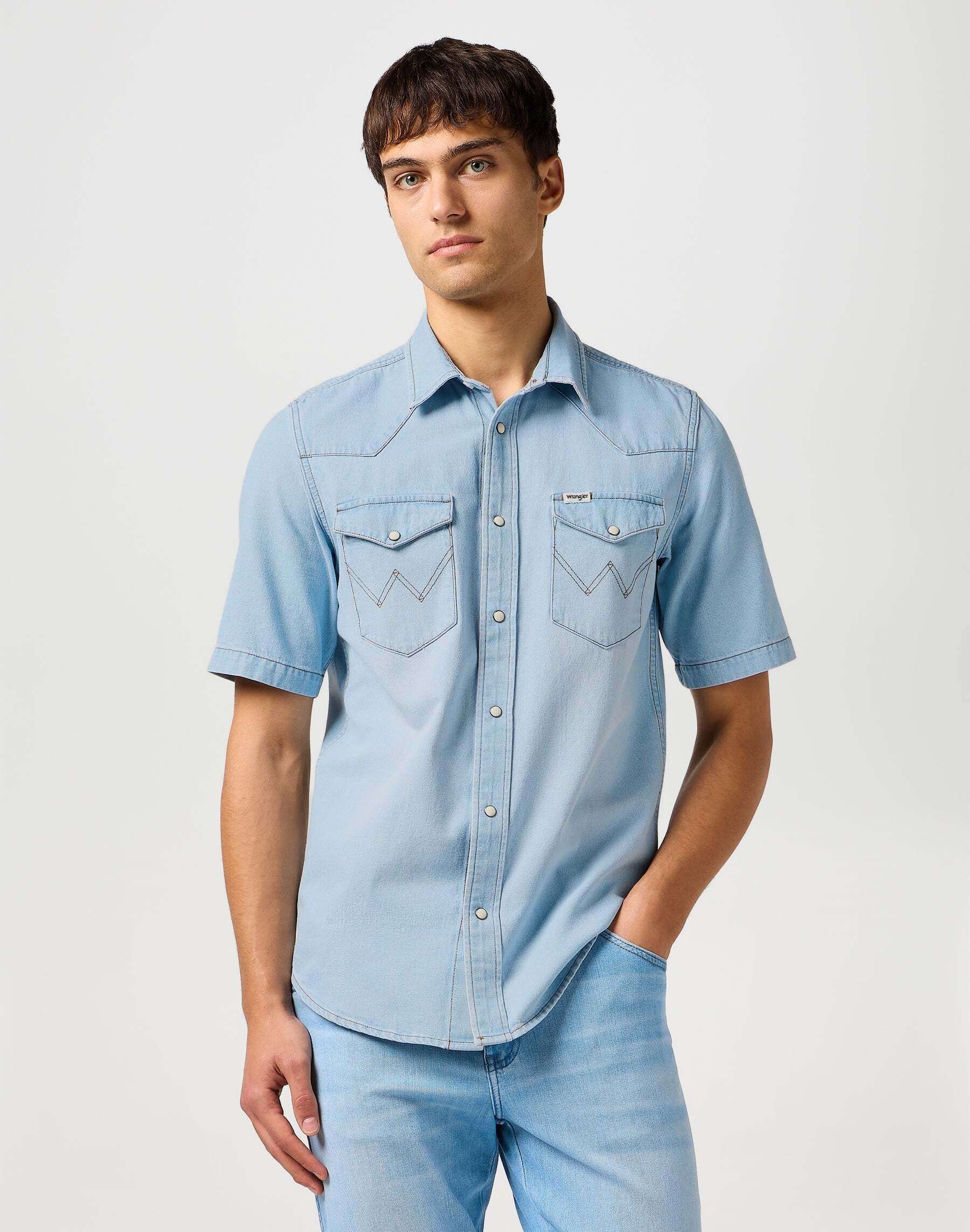 Wrangler Chemise en jean »WRANGLER Jeanshemd Ss Western Shirt«