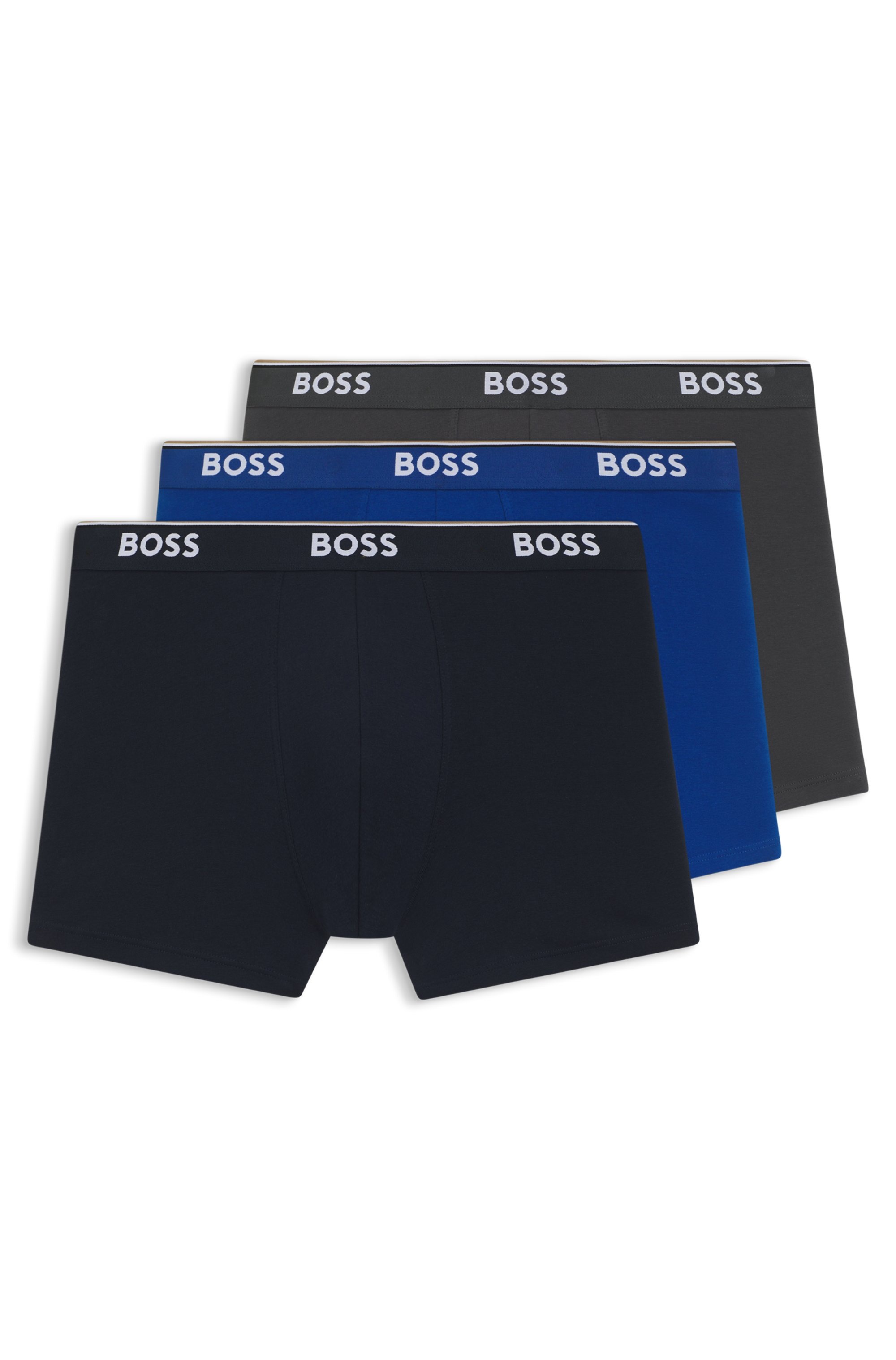 BOSS Langer Boxer »Brief 3 PACK« mit farblich passendem Webbund