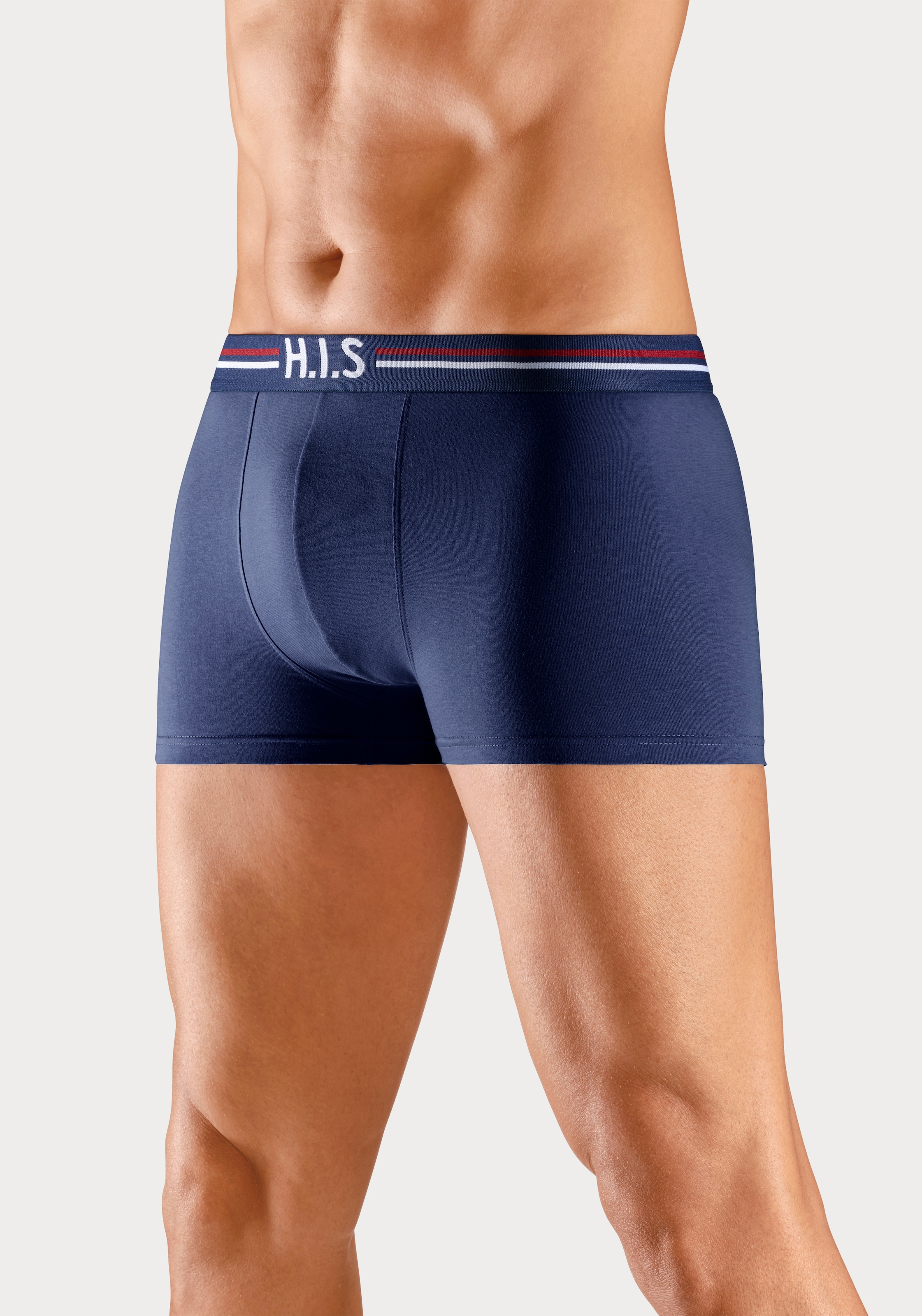 H.I.S Boxer »Boxershorts für Herren« Packung, 5 cuis mit Streifen und Markenlogo im Bund