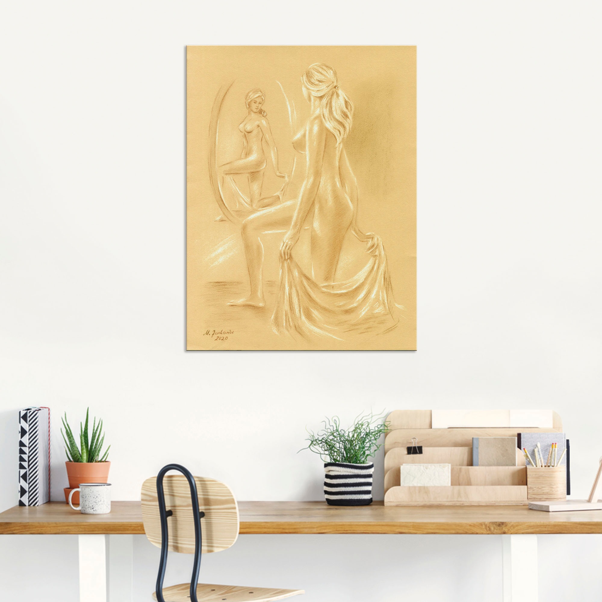 Artland Impression alu-dibond »Akt am Spiegel« 1 cuis tlg. für Innen- und Aussenbereich geeignet, Outdoorbild