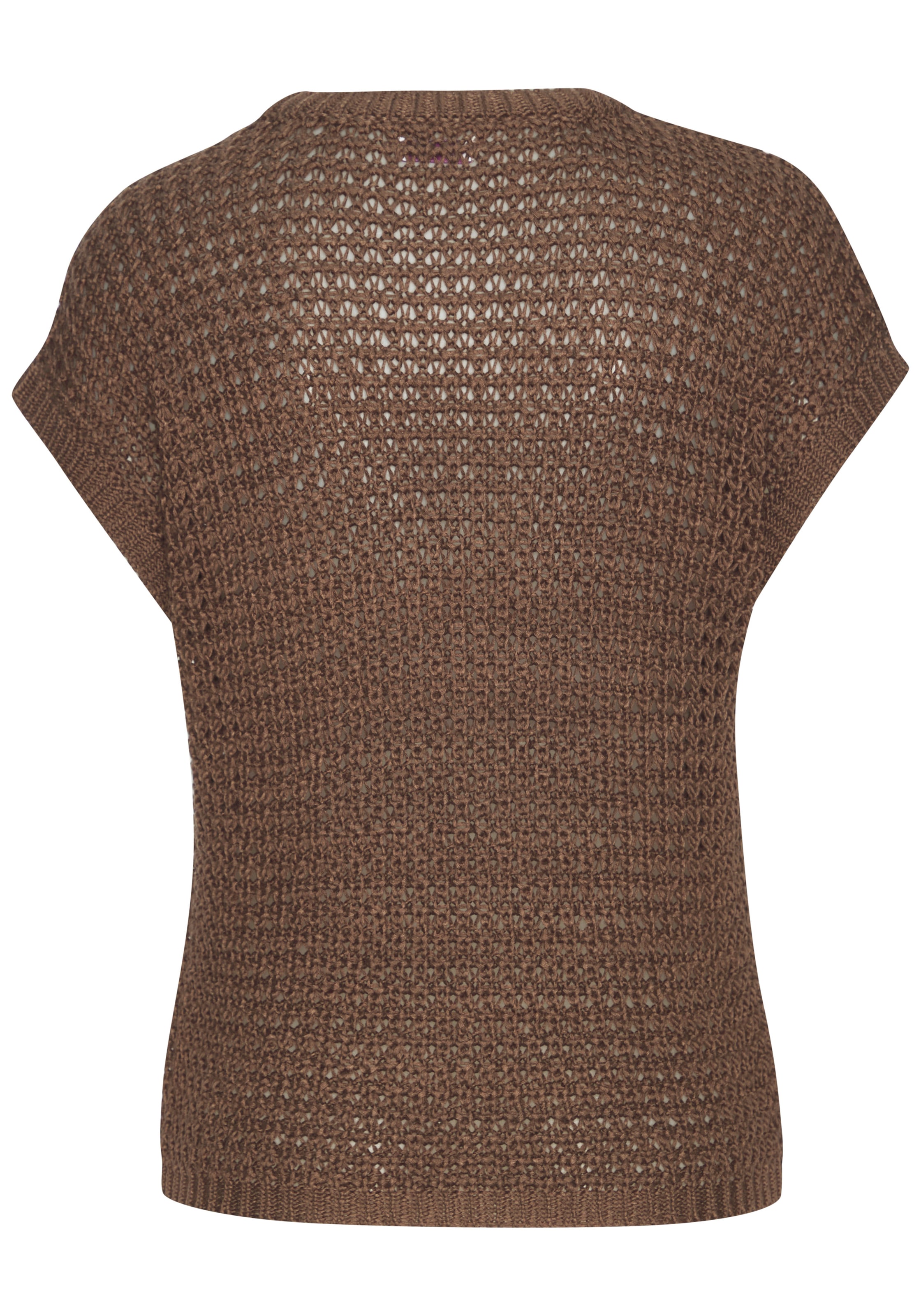 s.Oliver Pull à manches courtes mit weitem Rundhalsausschnitt und sommerlich, elegantem Strick