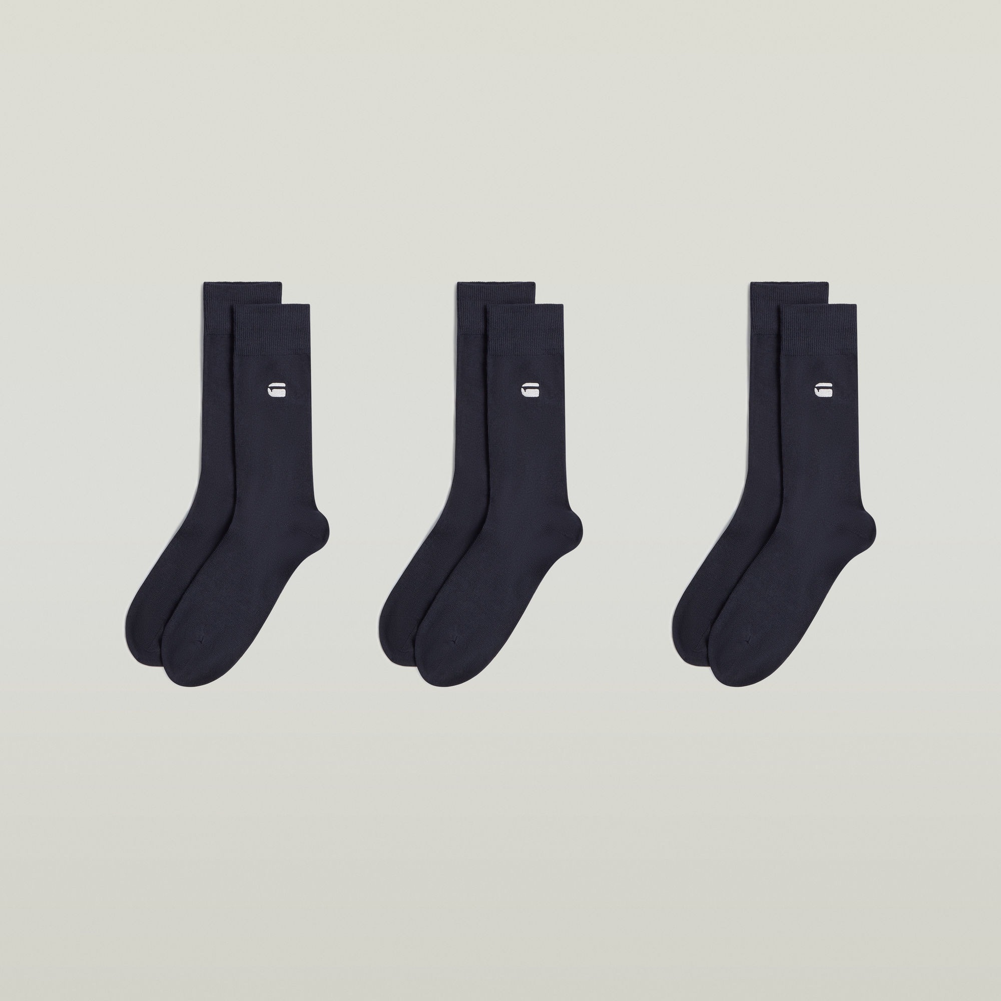 G-STAR Socken »SAGE, 3 PACK SOCKS« Packung, 3 Paar tlg. unifarben mit Logostickerei