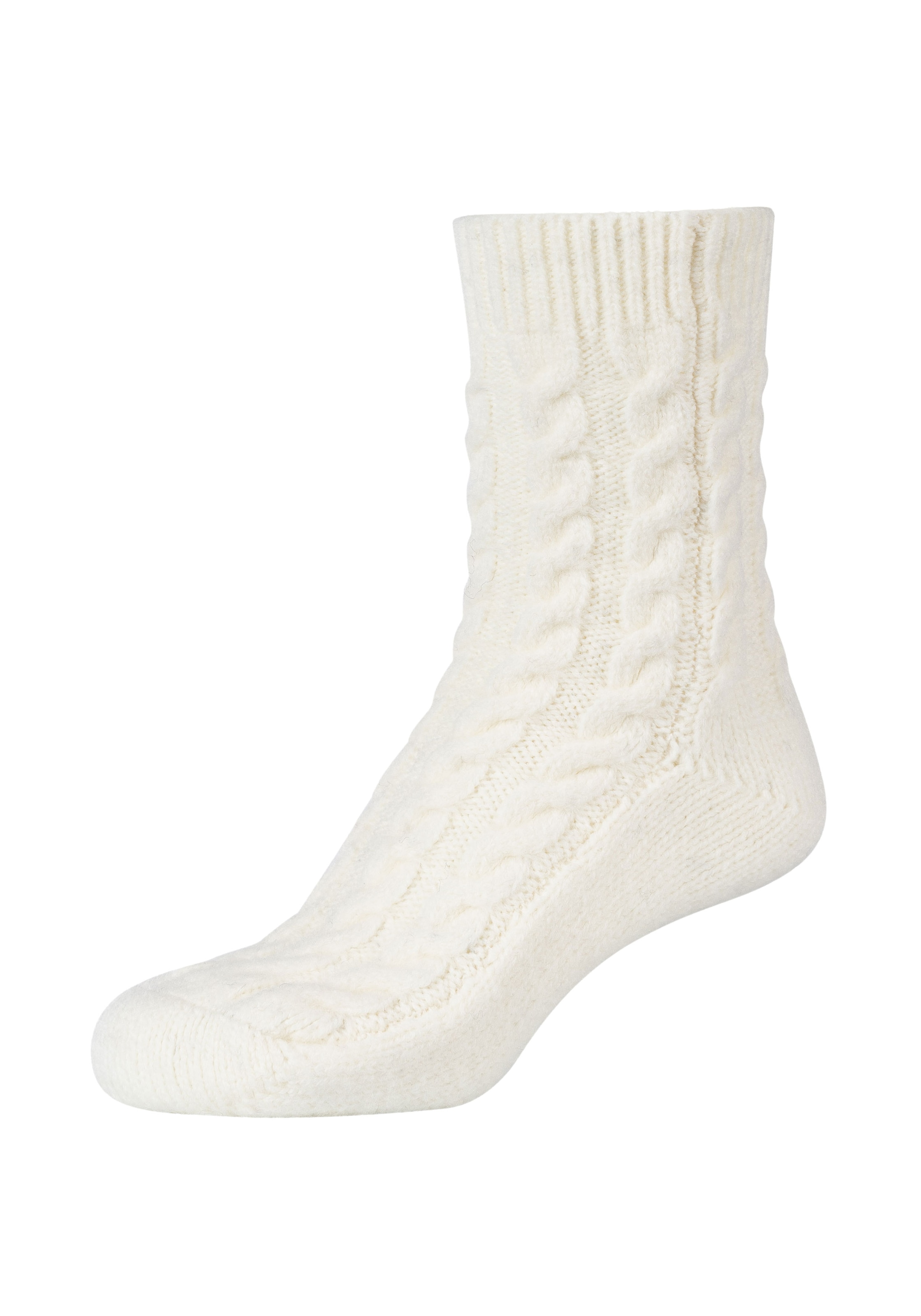Camano Socken »warm & cozy« 2 Paar, 2 Paar tlg. mit Zopfmuster, Rippenbündchen