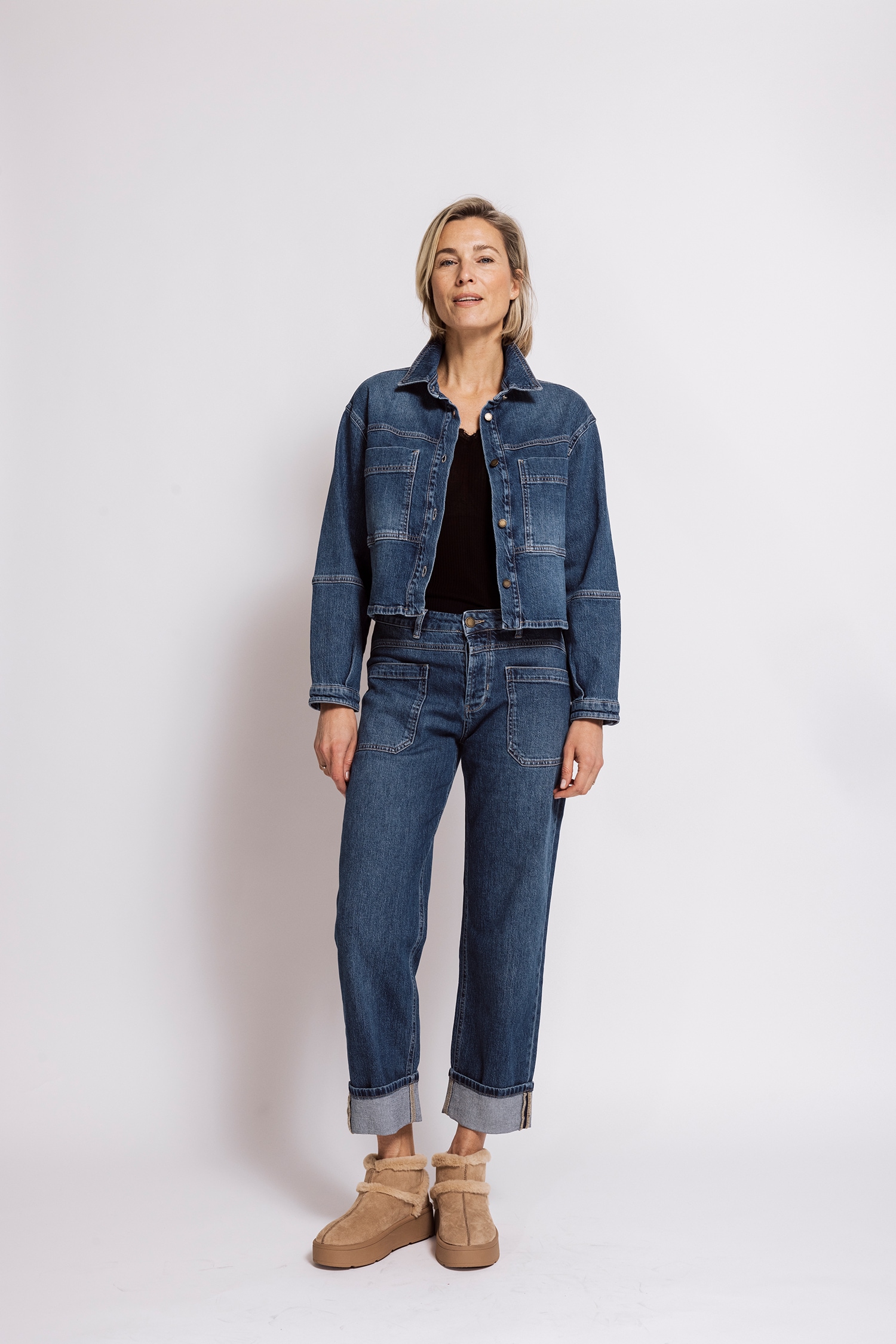 Zhrill Weite Jeans »KARLI« Jeans mit Aufschlag, aus Baumwollmischung mit Elasthan