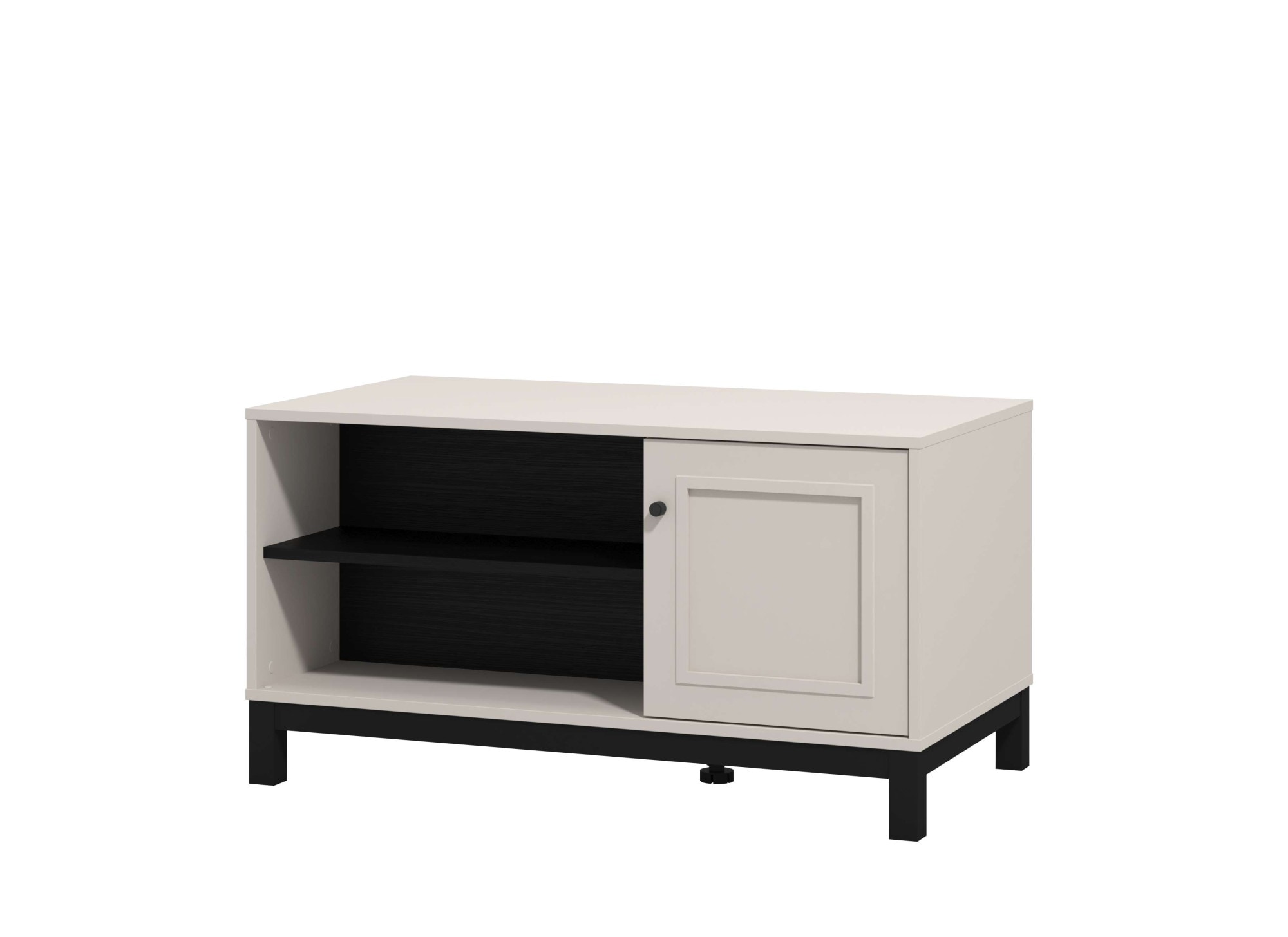 Home affaire Table basse »Savoia, 100 cm, modernes Design mit viel Stauraum, rechteckig« Zwei offene Fächer und ein geschlossenes, in eleganter Kaschmirfarbe