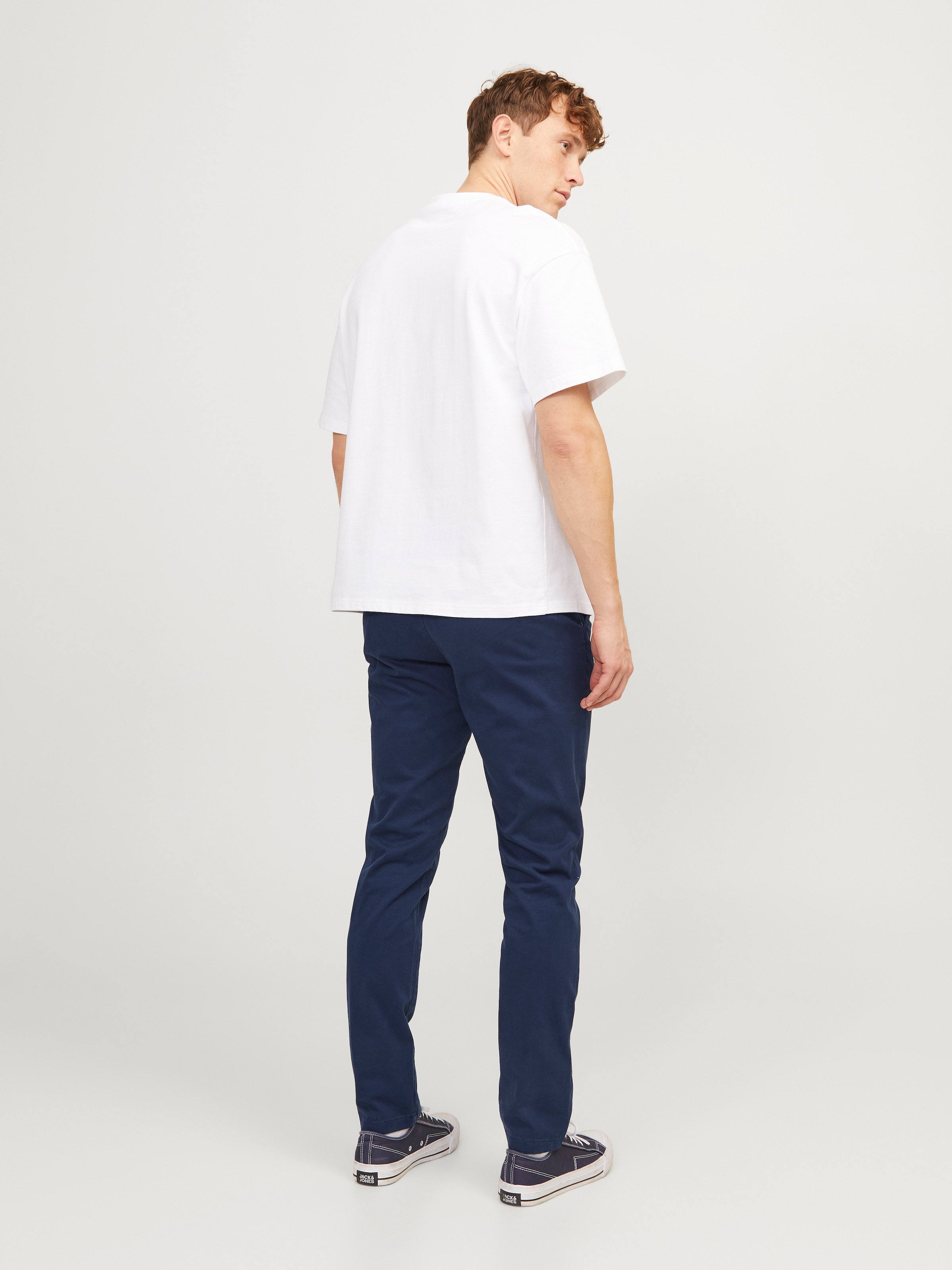 Jack & Jones Chinohose »JJIMARCO mit Badge und hohem Tragekomfort«  unifarben, modisch, slim fit, Baumwollmischung