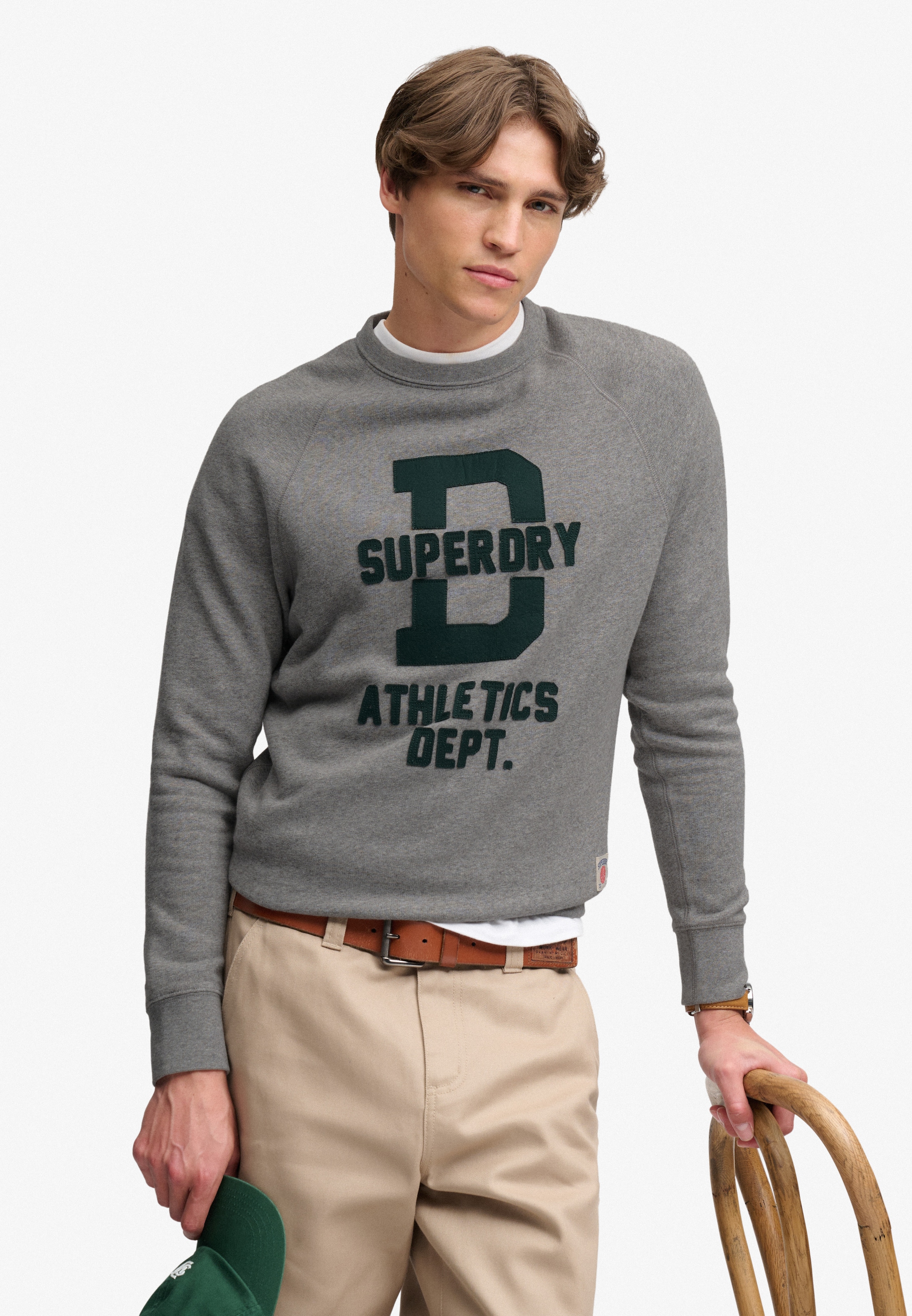 Superdry Sweat-shirt »ATH FELT APPLIQUE RELAXED CREW«, Baumwollmischung, relaxed fit
