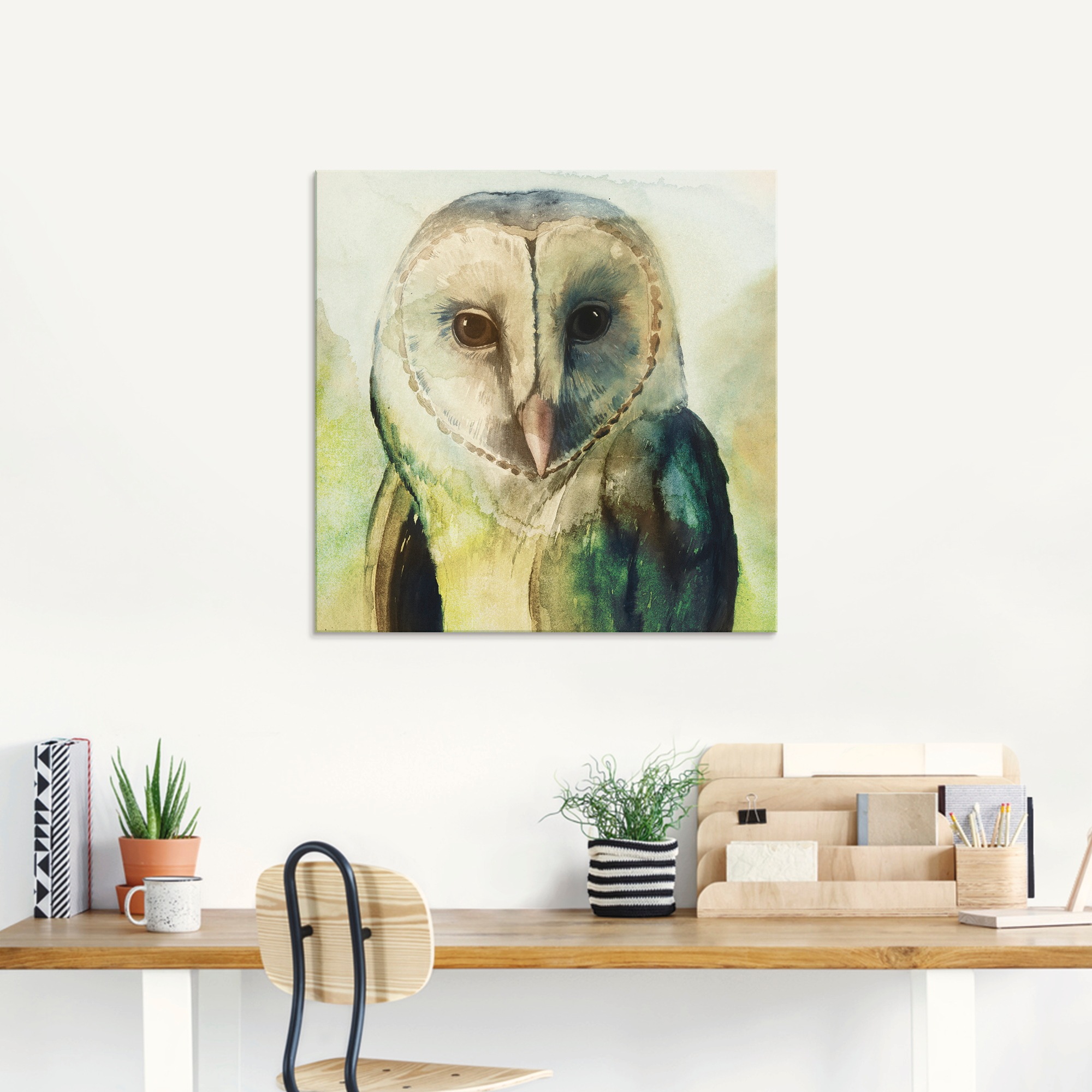 Artland Glasbild »Eule I« Vögel 1 Stk. tlg. in verschiedenen Grössen