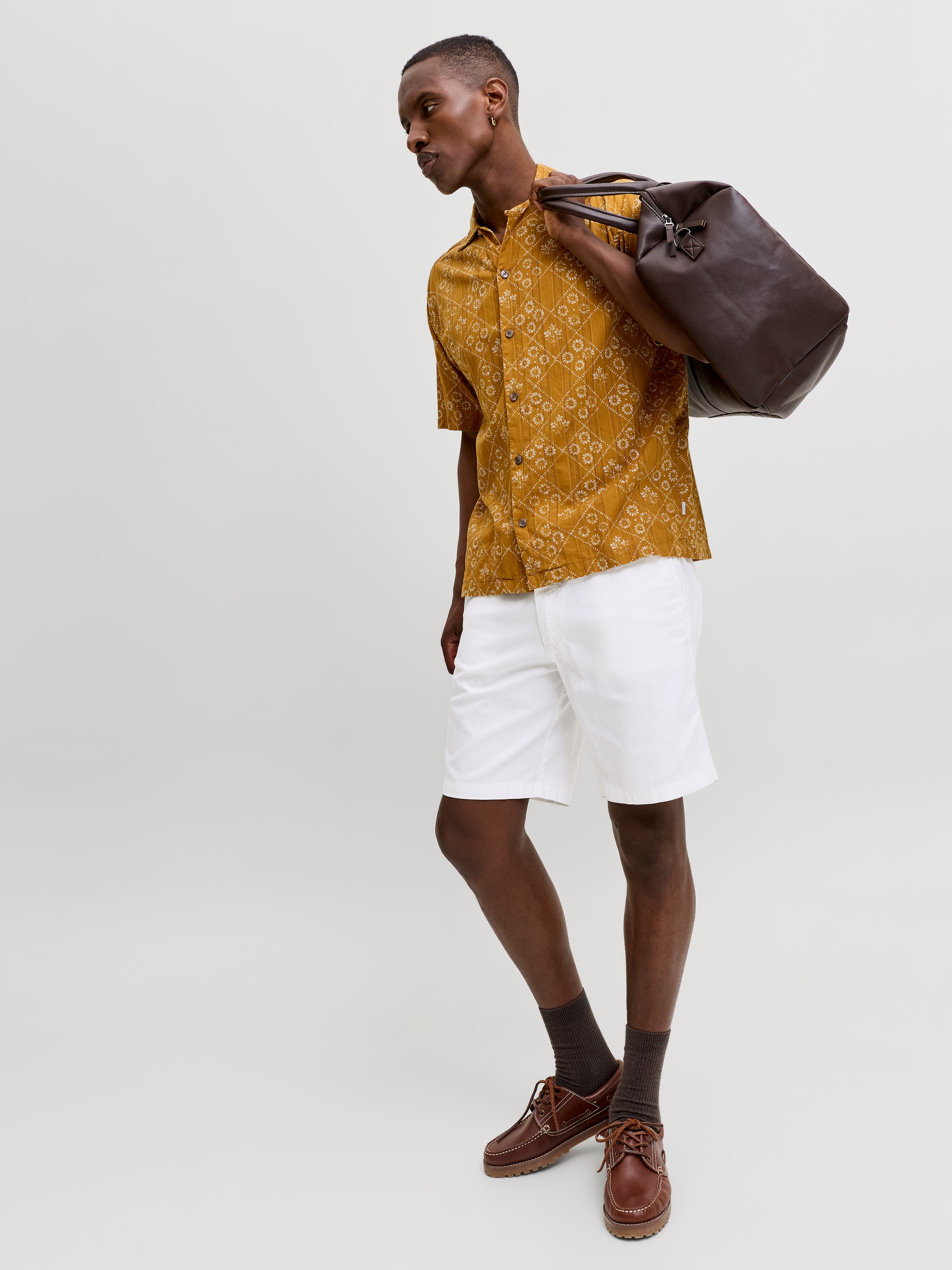 Jack & Jones Short »JPSTJAIDEN HYBRID BONDI JOG SHORT REG SN«  mélange de coton, coupe ample