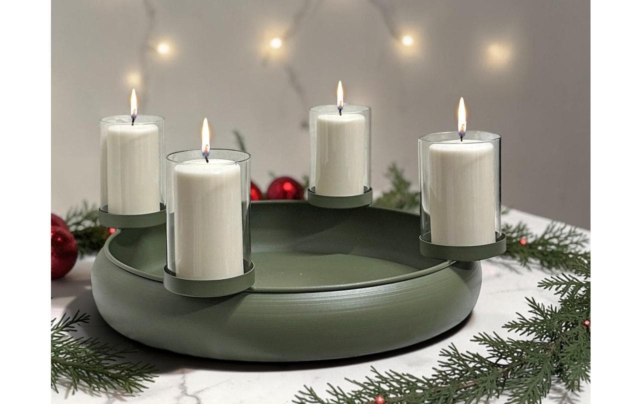 Dameco Adventskranz »Kerzenhalter für 4 Kerzen, 40 x 9 cm, Metall«