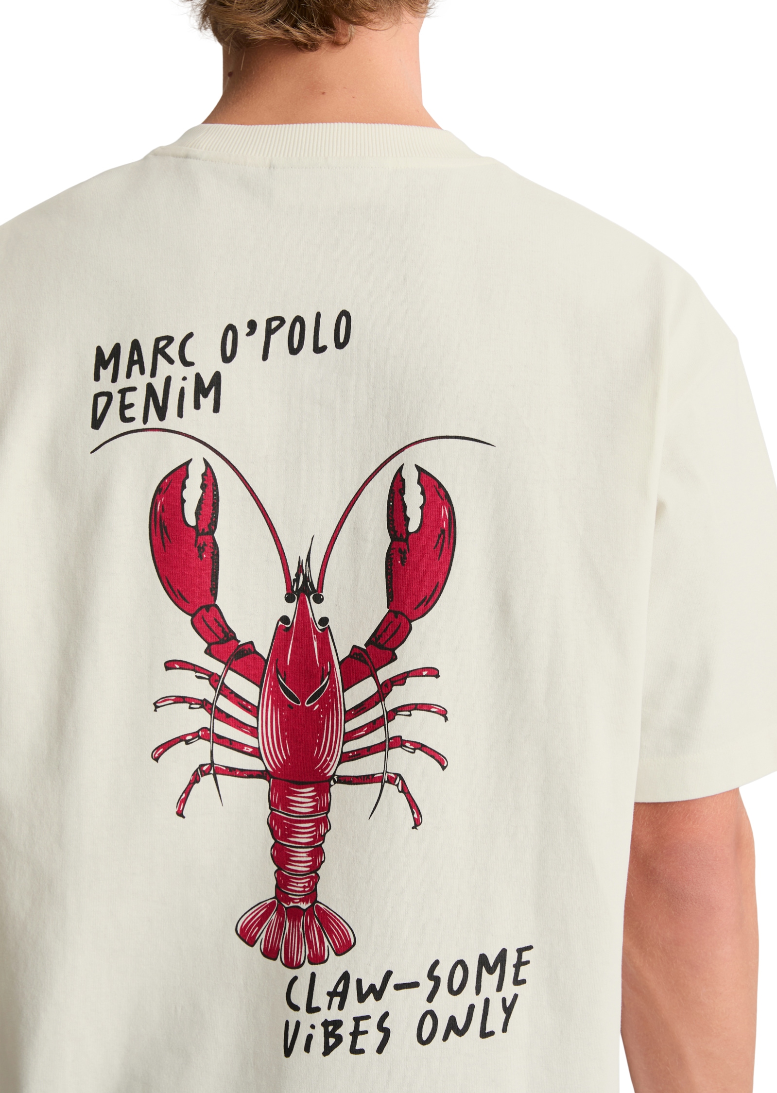 Marc O'Polo DENIM T-shirt relaxed avec imprimé dans le dos