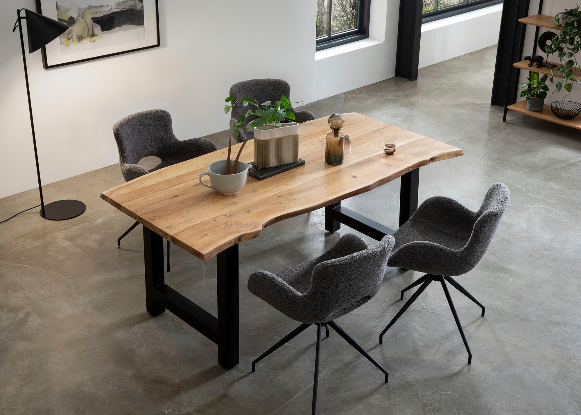 SalesFever Table de salle à manger »Minimalistischer Tisch« Geölt und doppelt gewachstes Massivholz