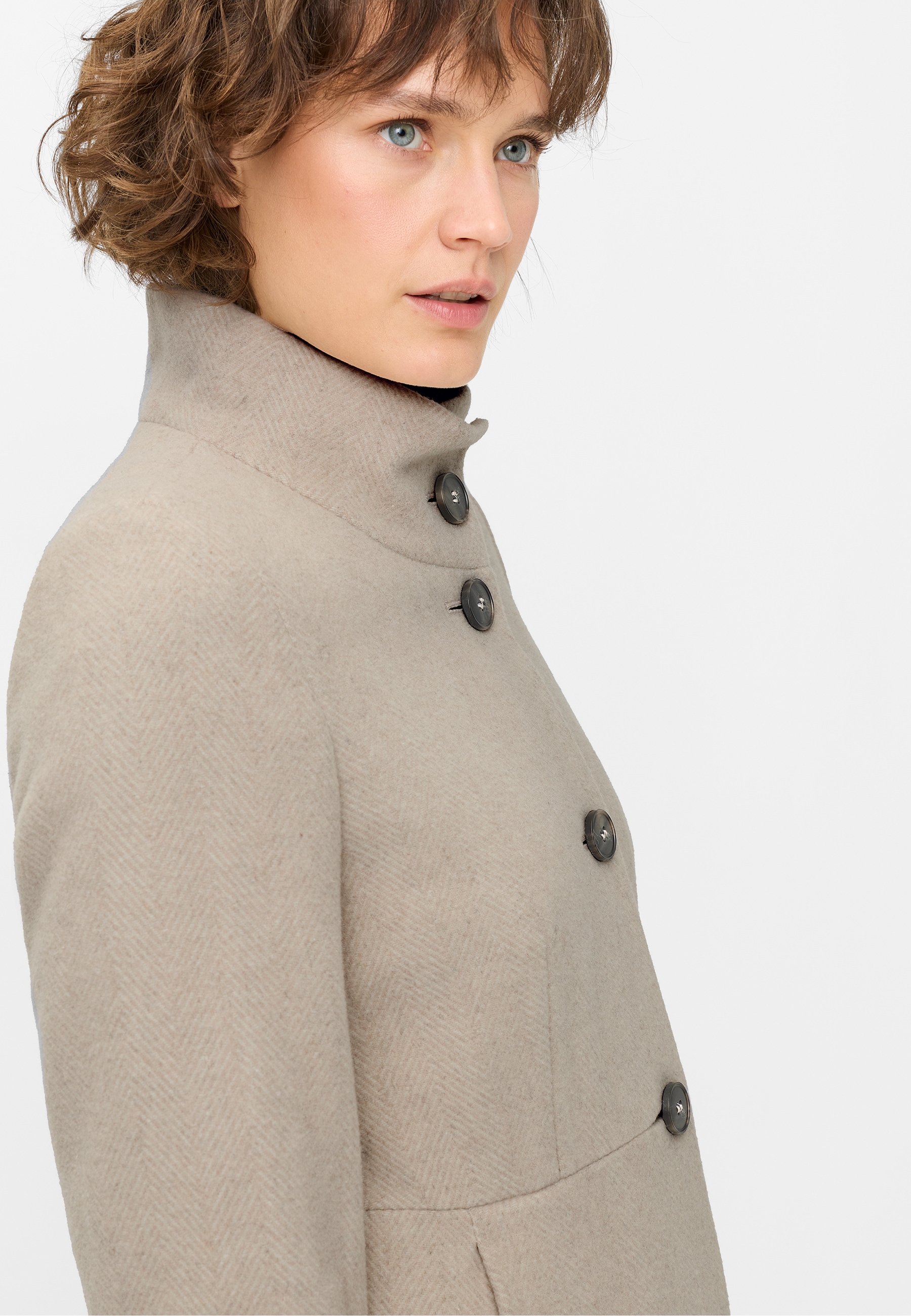 Fuchs Schmitt Manteau court en mélange de laine, col montant